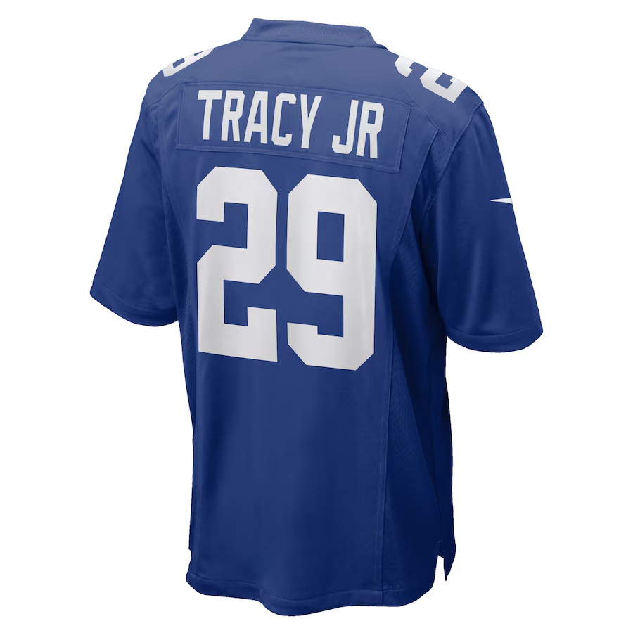 Men's New York Giants #29 Tyrone Tracy Jr. Royal Team Game Jersey
