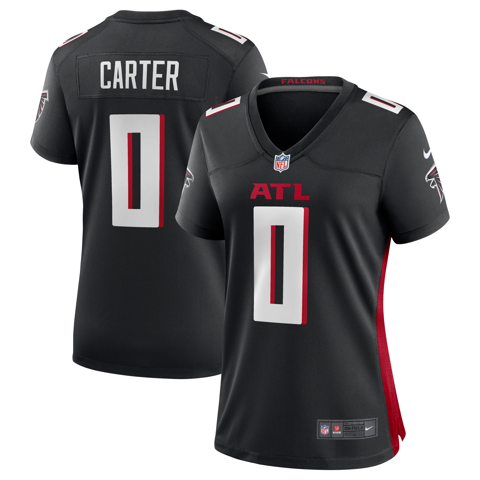 Lorenzo Carter Atlanta Falcons Women's Game Player Jersey - Black