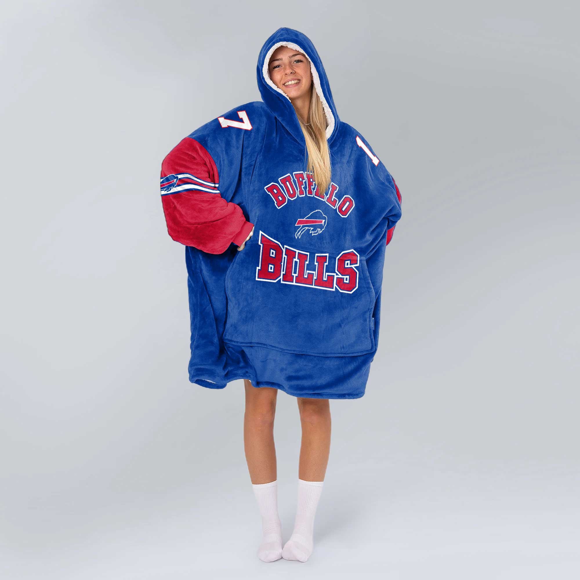 Adult J.A. 17 Buffalo Football Unisex Blanket Hoodie