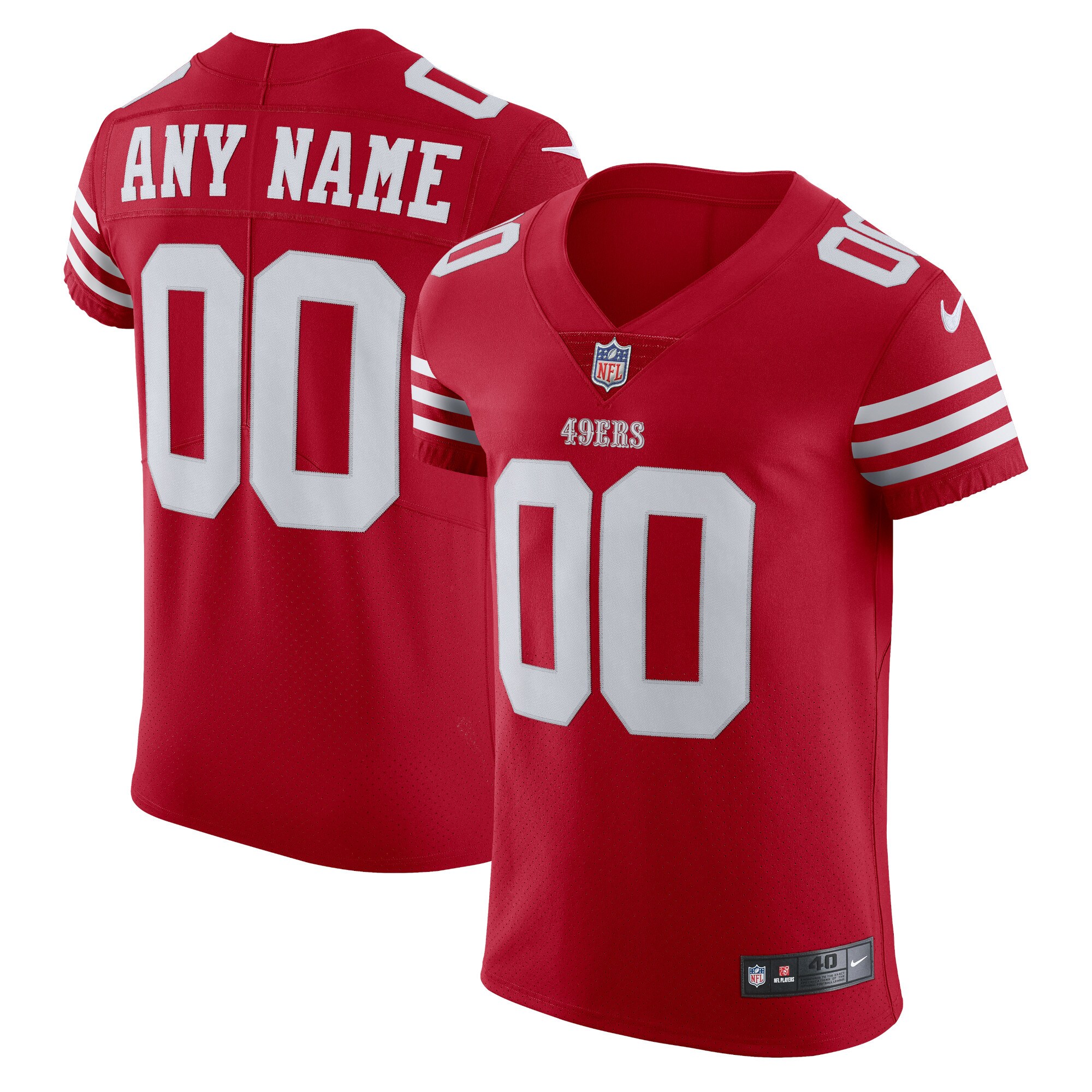 San Francisco 49ers  Vapor Elite Custom Jersey - Scarlet
