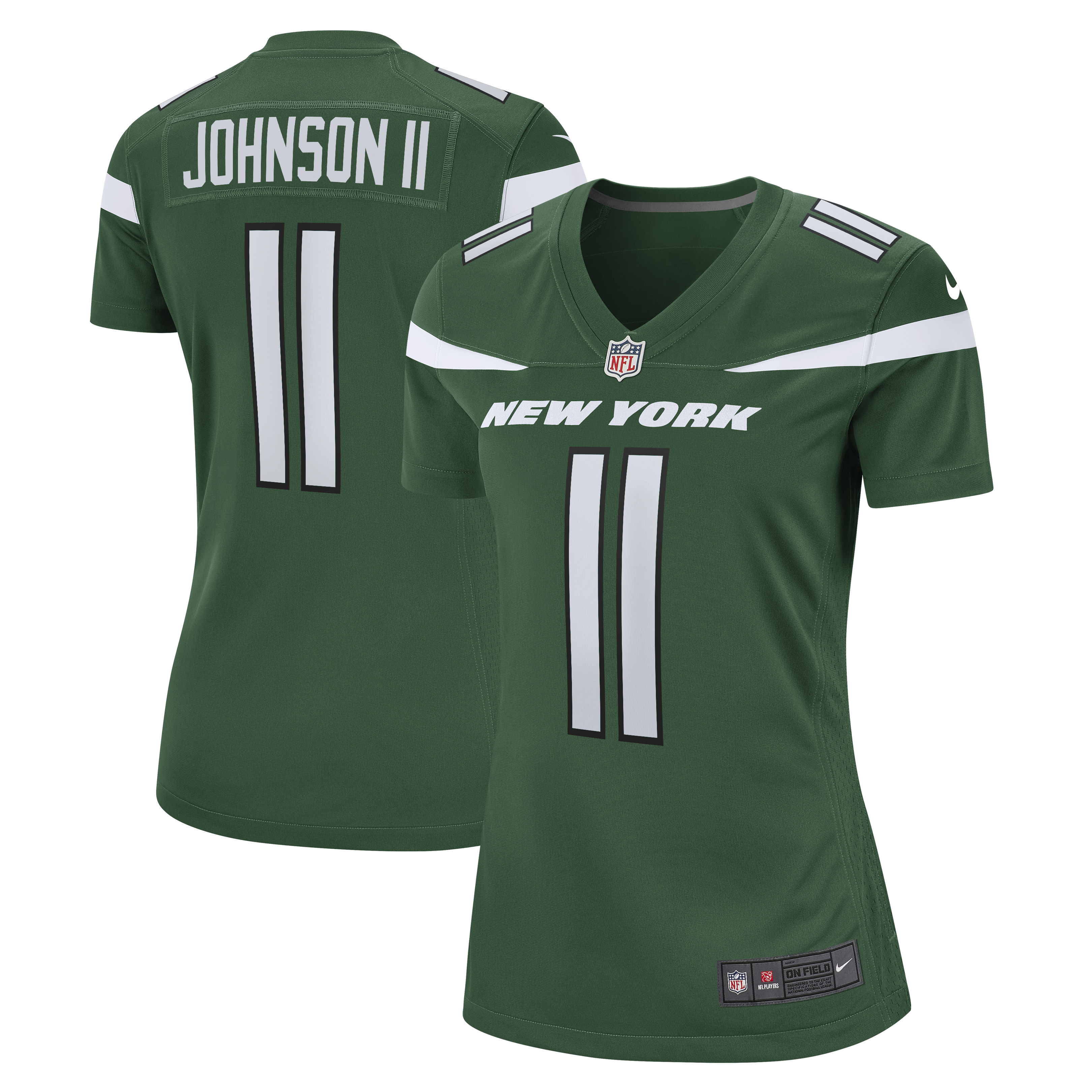 Jermaine Johnson II New York Jets Women's Classic Alternate Player Game Jersey - White