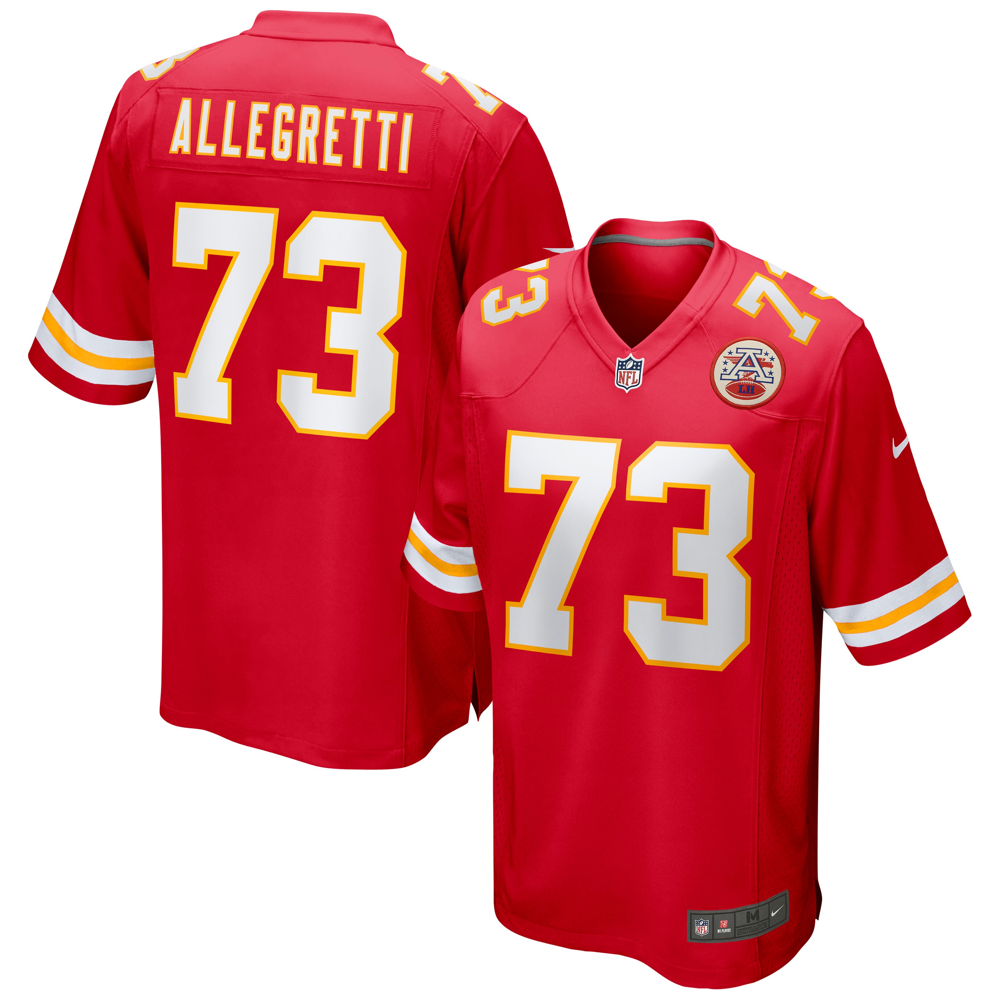 Nick Allegretti Kansas City Chiefs  Game Jersey - Red