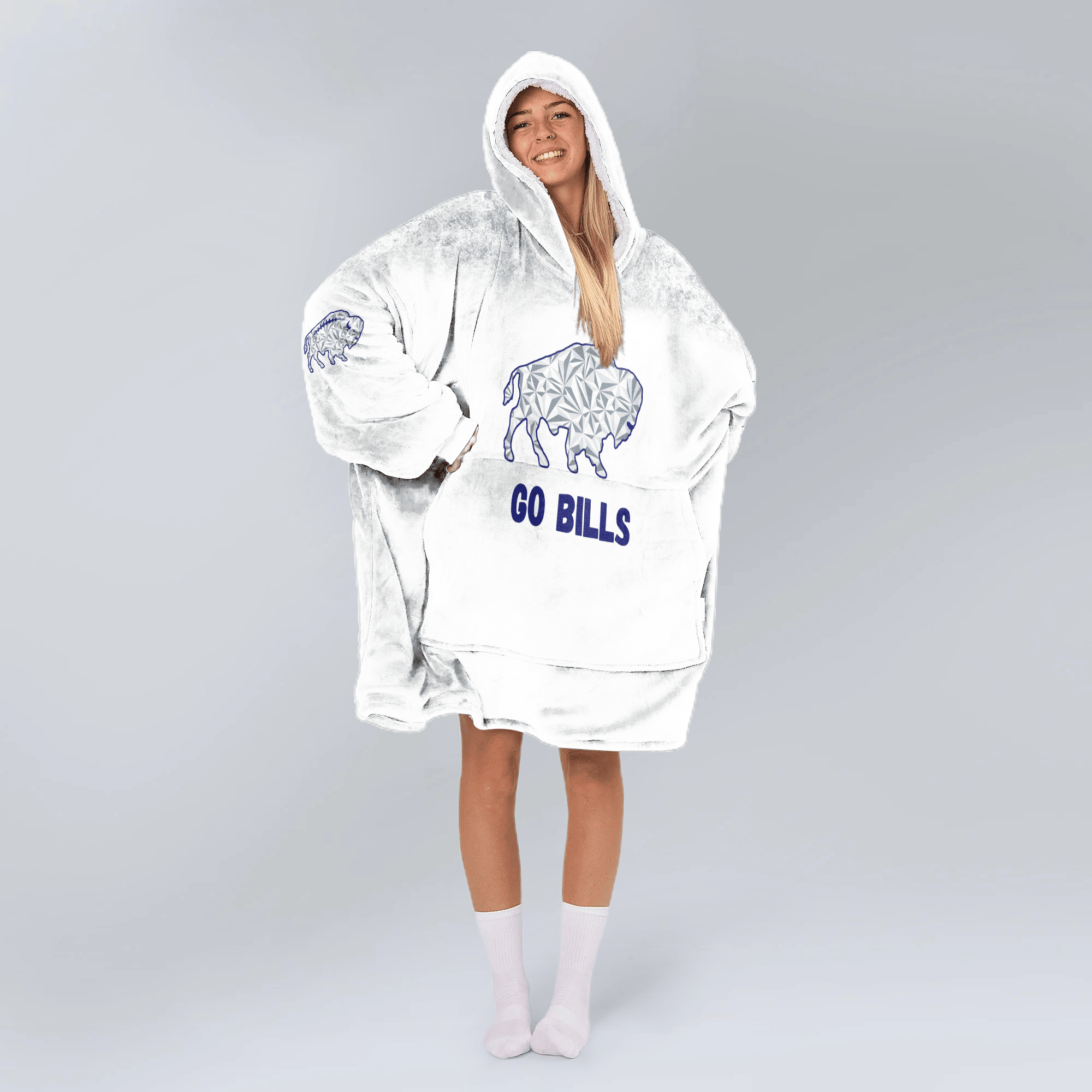 Adult J.A 17 Buffalo Football Unisex Blanket Hoodie