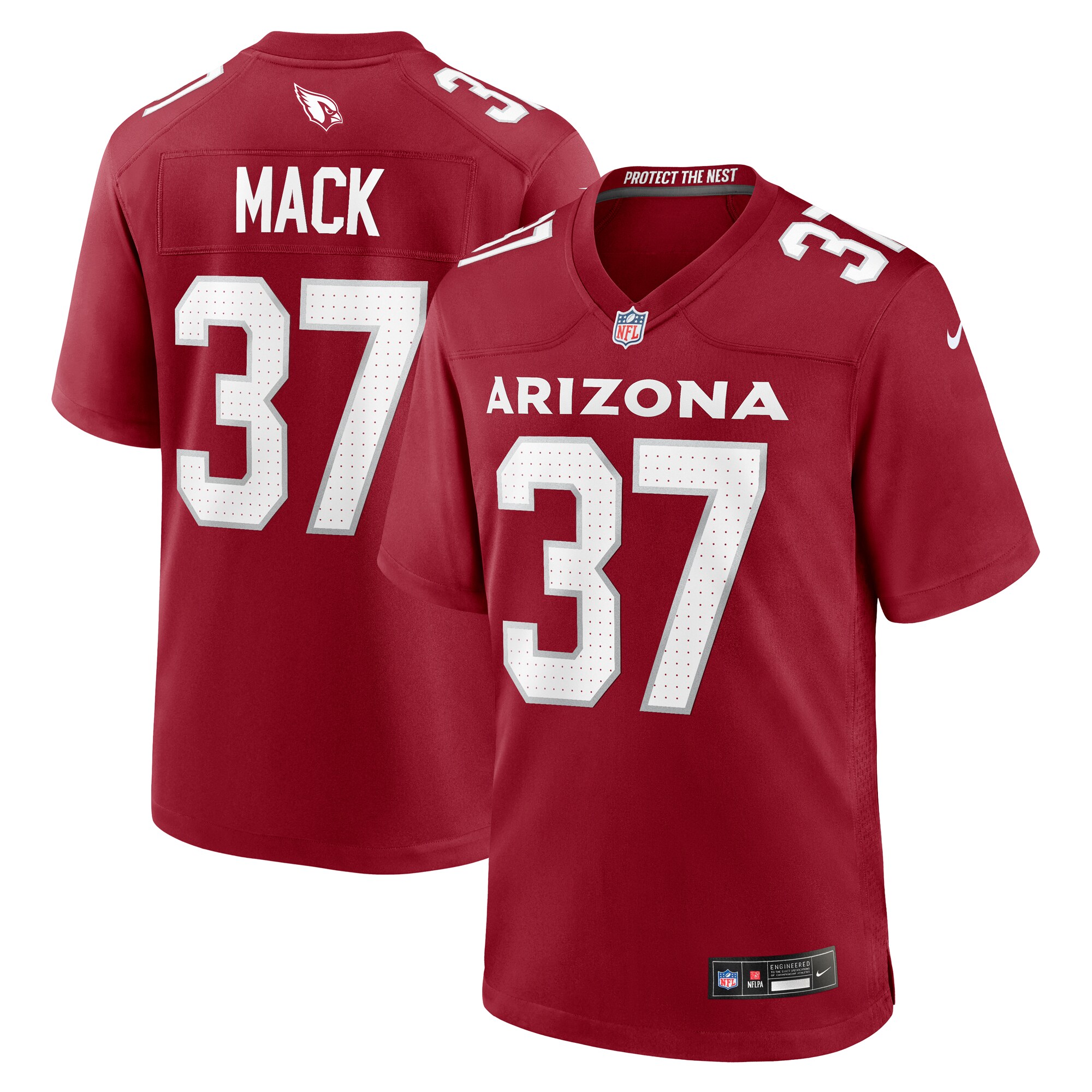 Marlon Mack Arizona Cardinals Team Game Jersey -  Cardinal