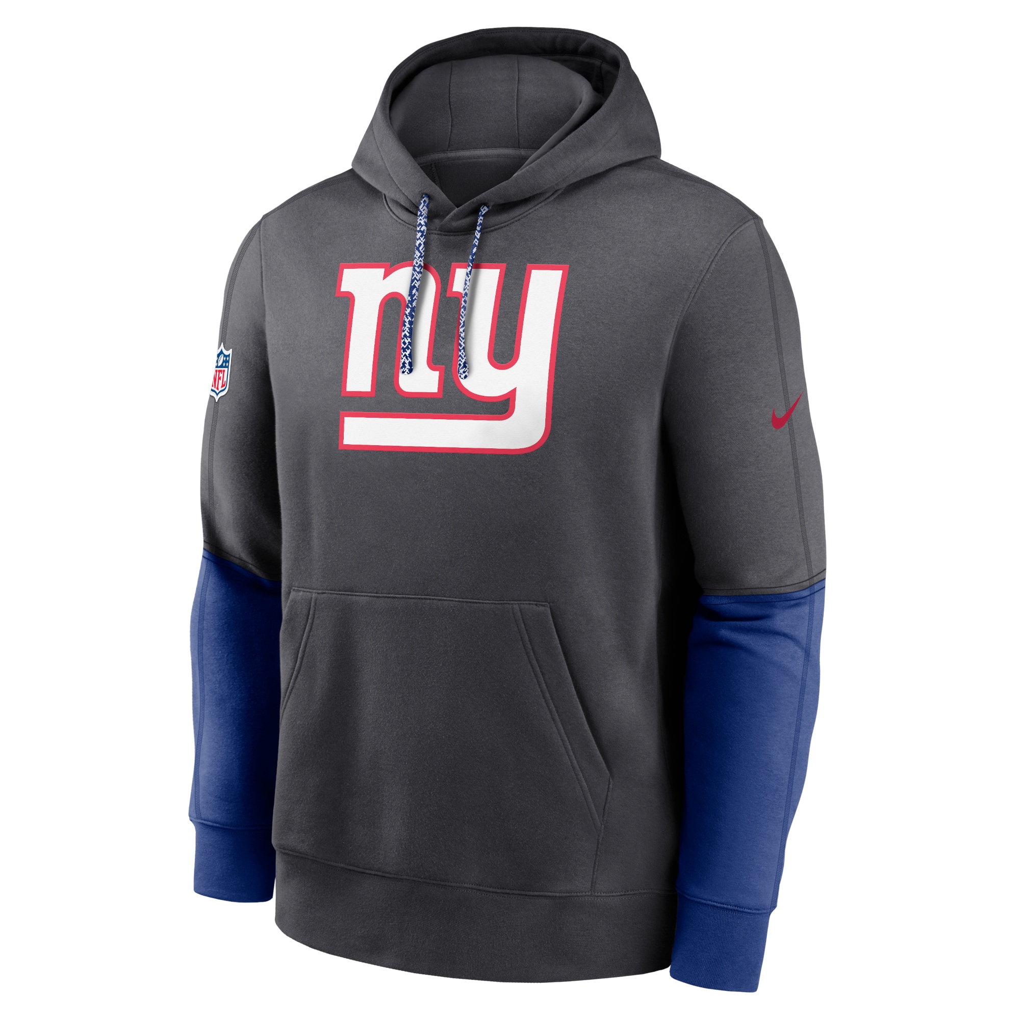 New York Giants 2024 Sideline Club Pullover Hoodie - Anthracite