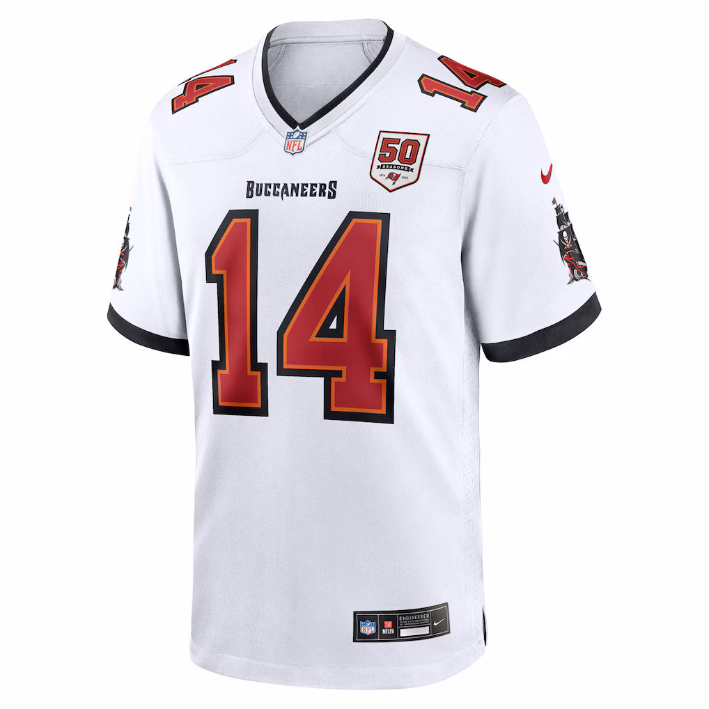 Chris Godwin Jr. #14 Tampa Bay Buccaneers 50th Season White Game Jersey - White