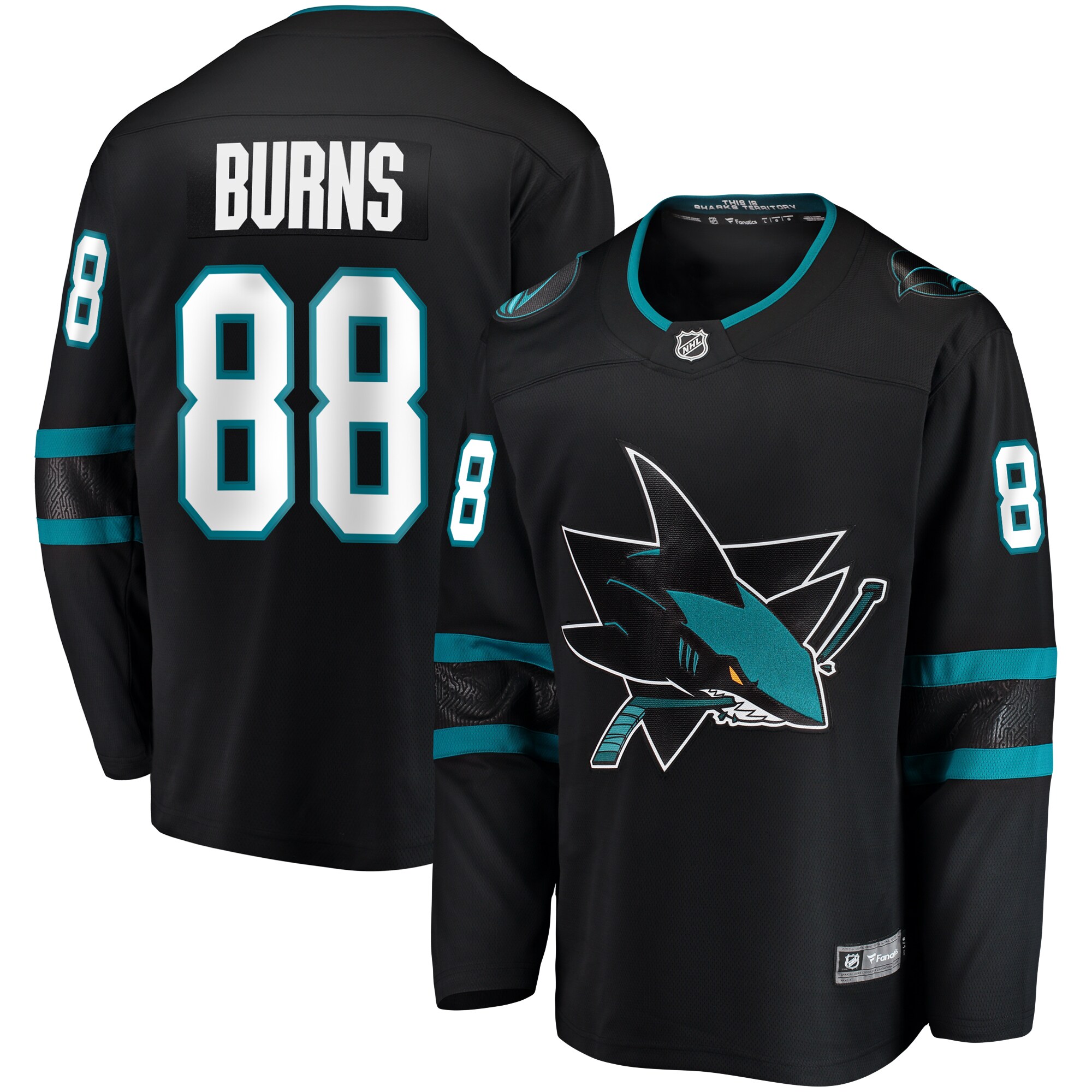 Brent Burns San Jose Sharks Alternate Breakaway Player Jersey - Black