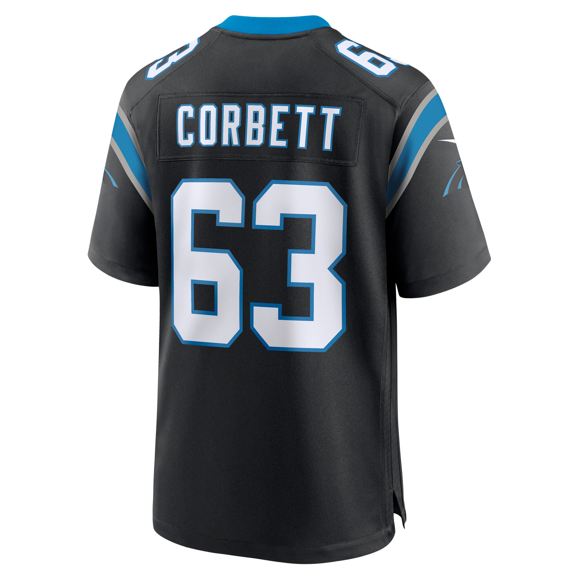 Austin Corbett Carolina Panthers Team Game Jersey - Black