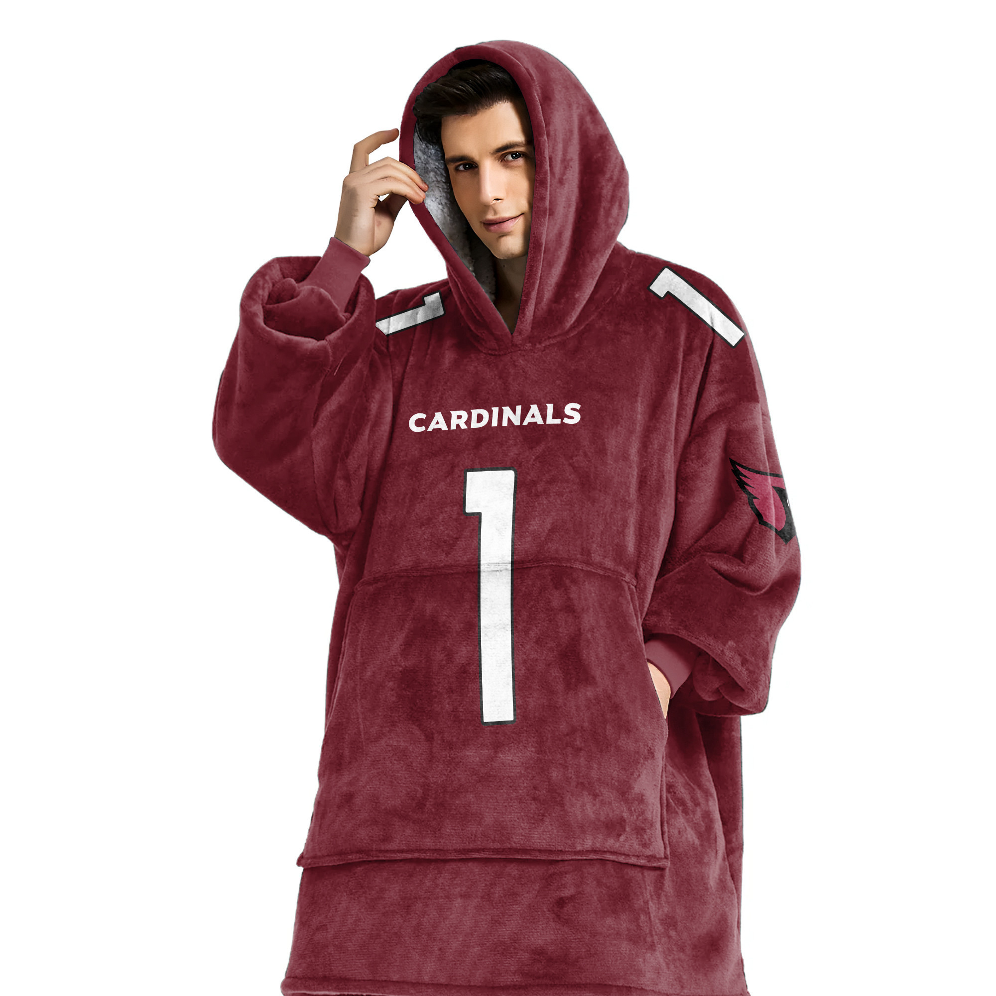 Adult 1 Arizona Cardinals Football Unisex Blanket Hoodie