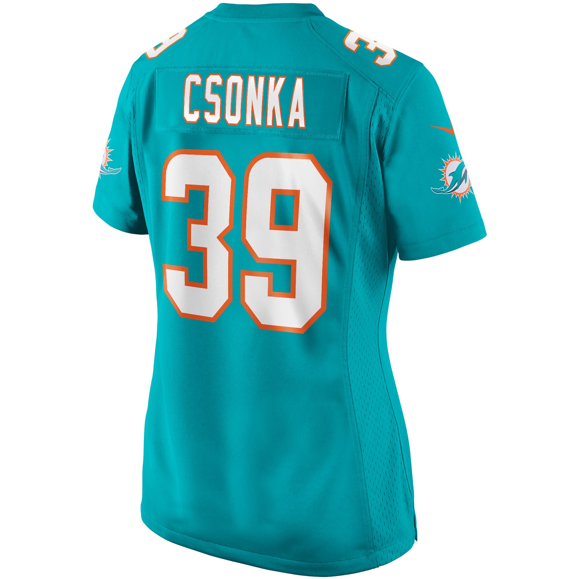 Larry Csonka Miami Dolphins Women's Game Retired Player Jersey - Aqua