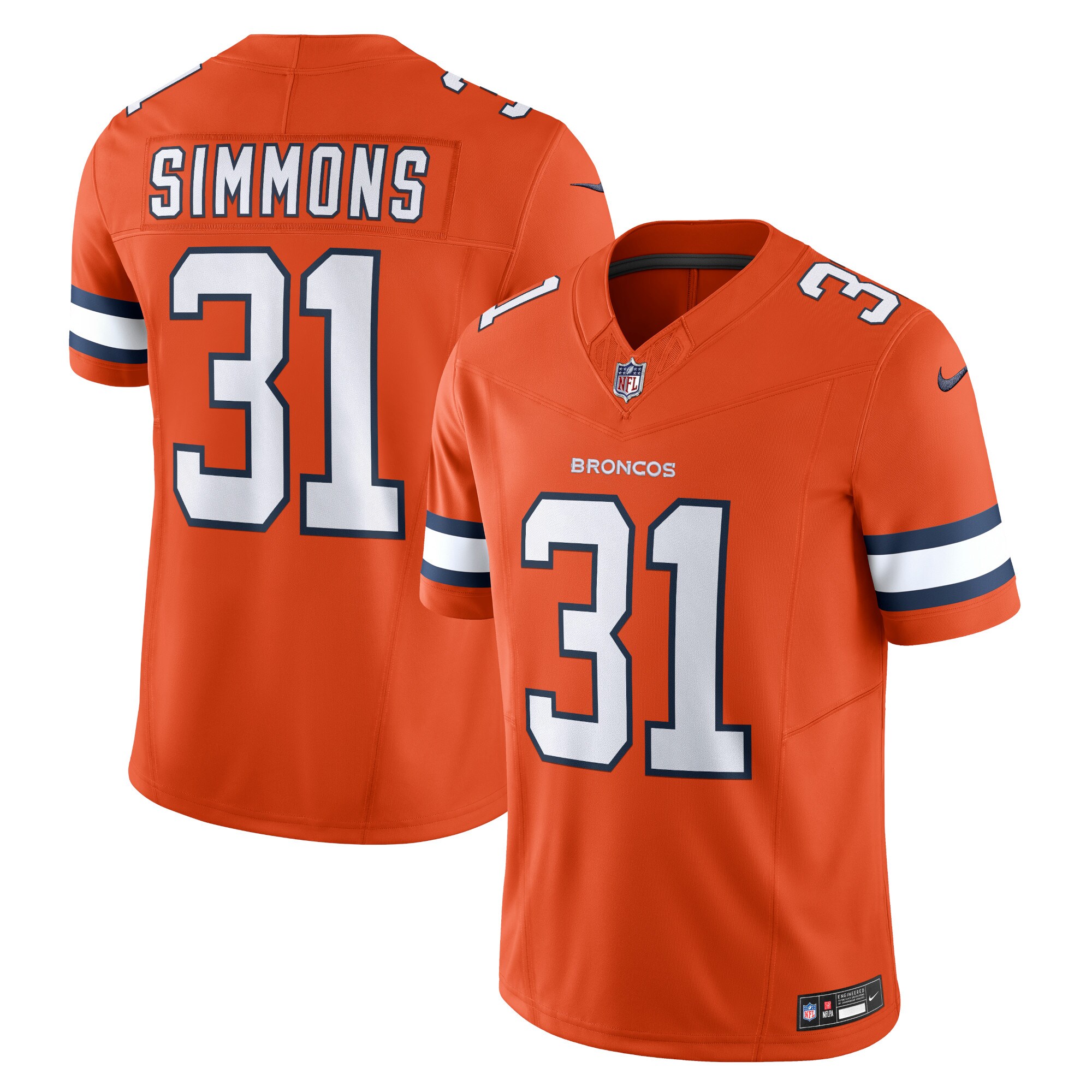Justin Simmons Denver Broncos  Vapor F.U.S.E. Limited Jersey - Orange