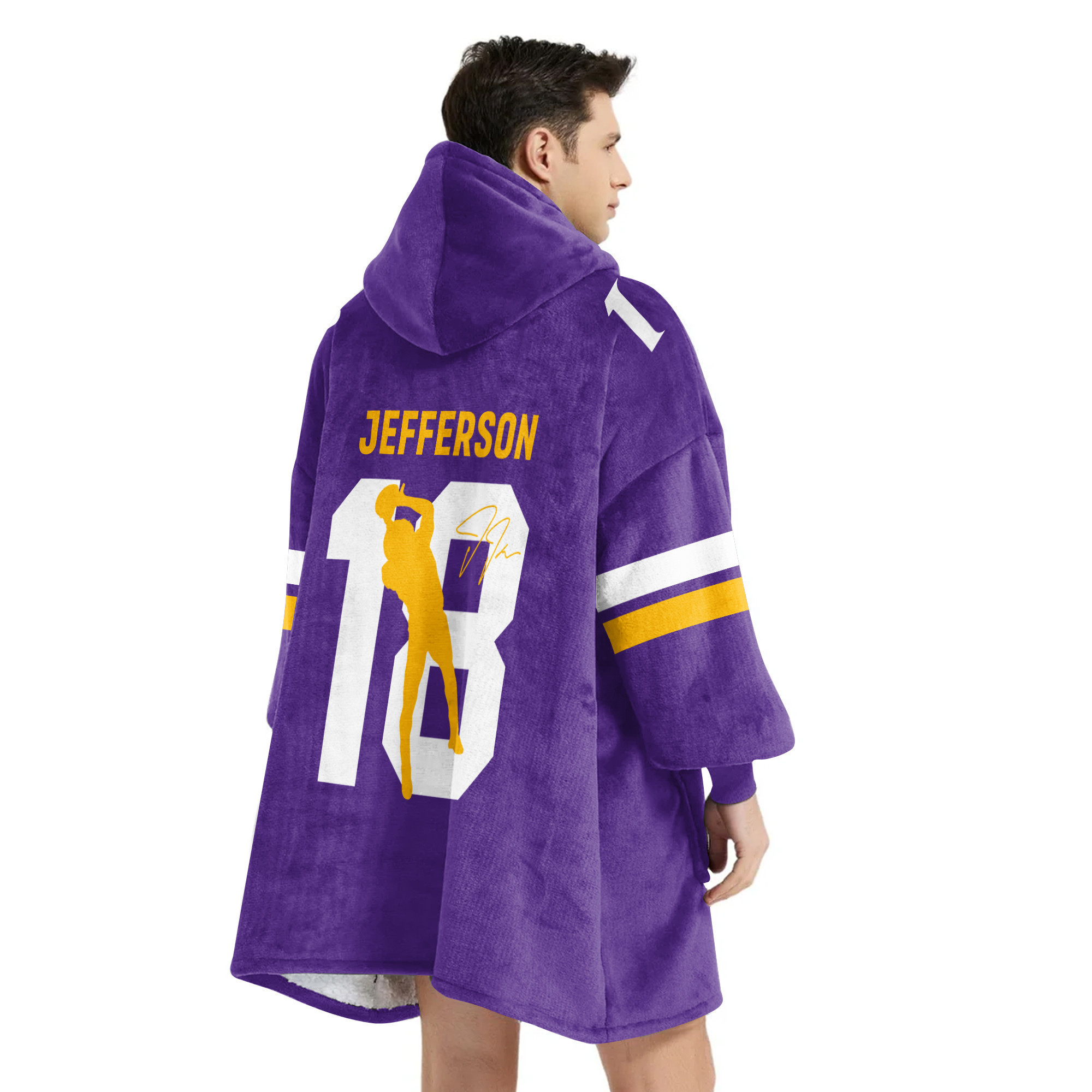 Adult 18 Minnesota Football Unisex Blanket Hoodie