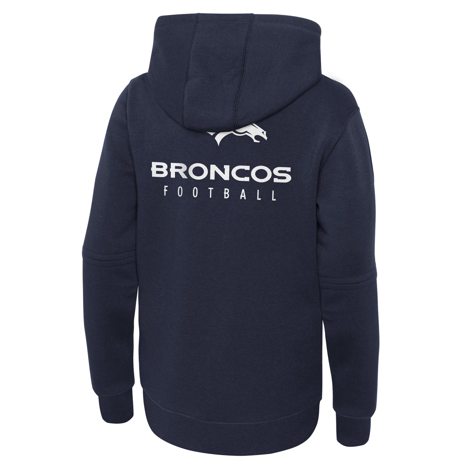 Denver Broncos  Youth 2023 Sideline Club Fleece Pullover Hoodie - Navy