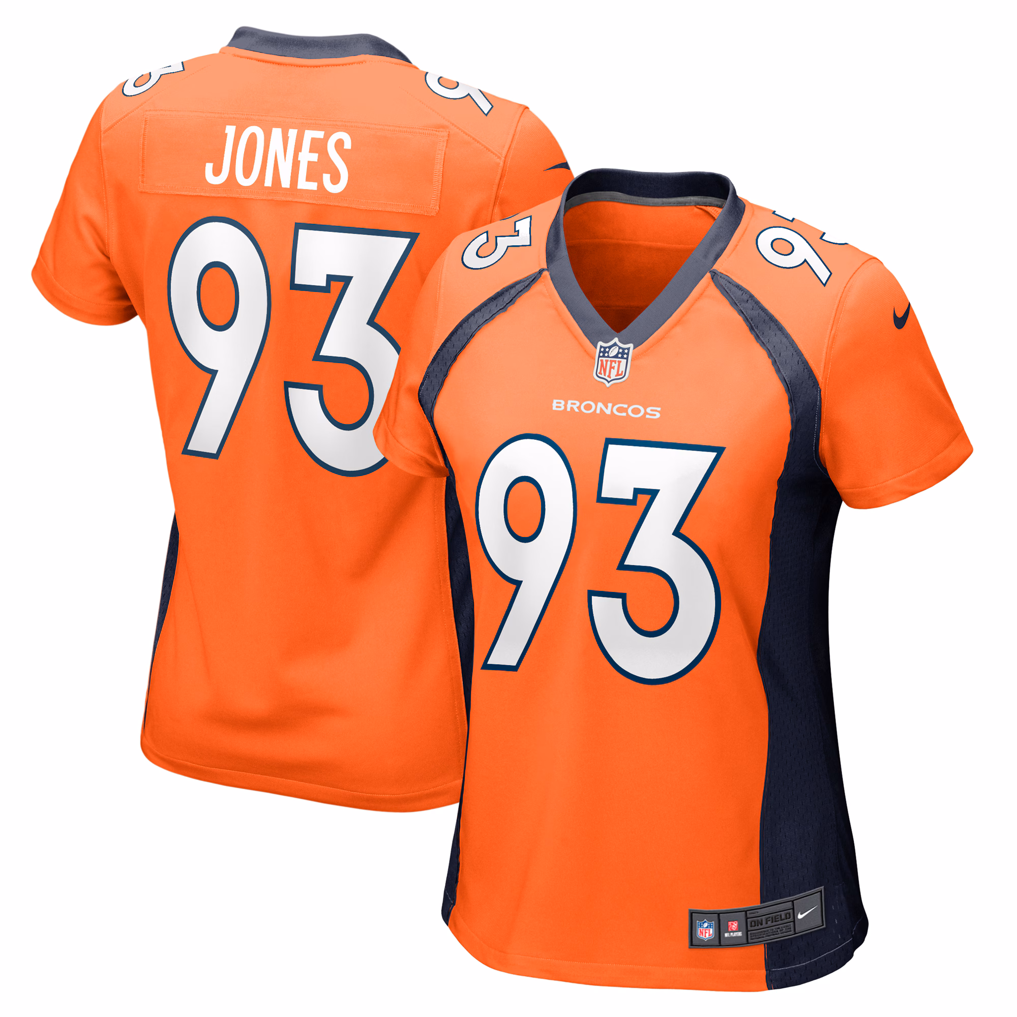 Troy Jones Denver Broncos Women's Game Jersey - Orange