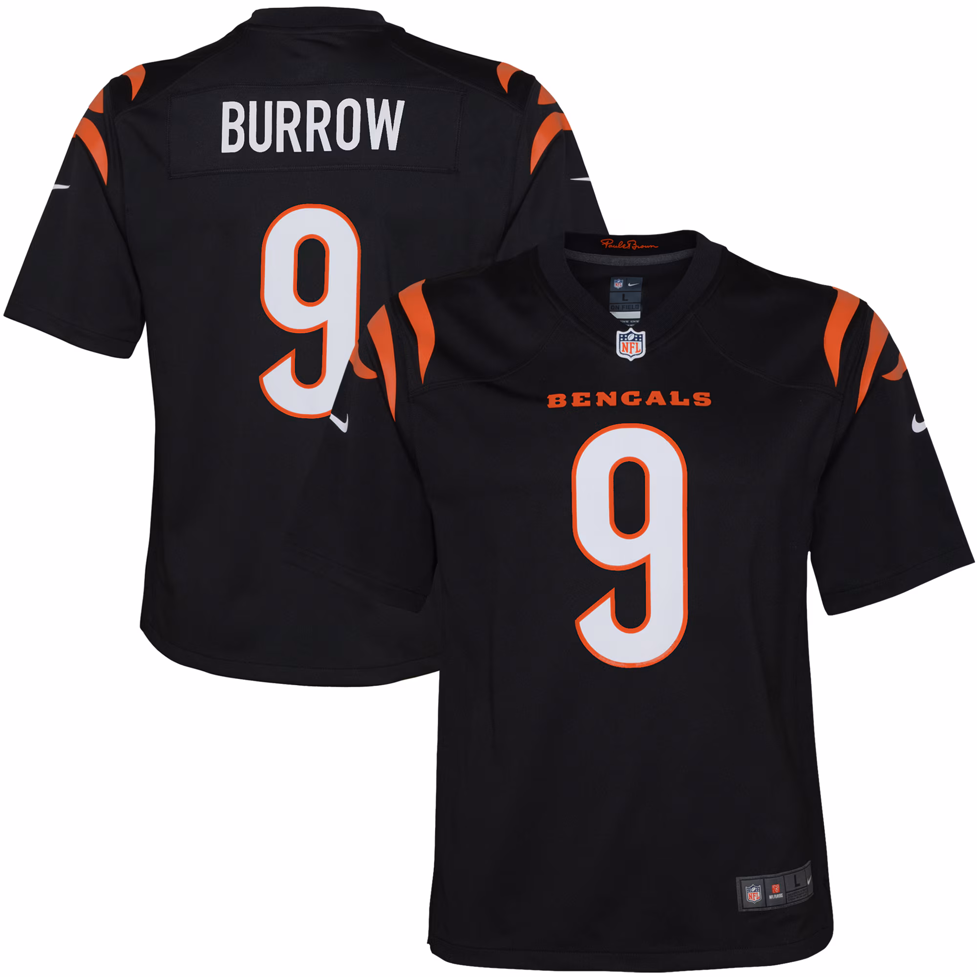 Joe Burrow Cincinnati Bengals Youth Game Jersey - Black