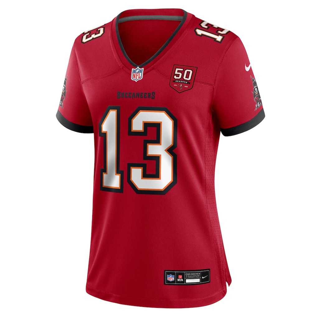 Mike Evans #13 Tampa Bay Buccaneers Women's 50th Season Team Game Jersey - Red