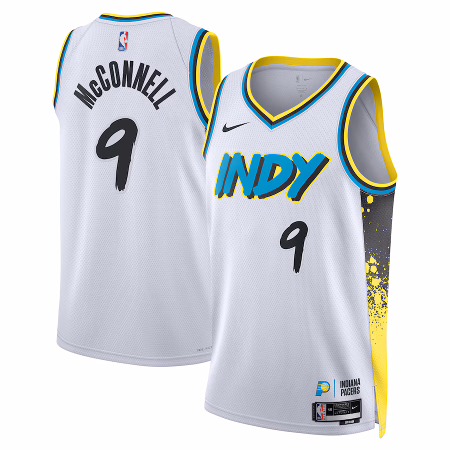 Unisex Indiana Pacers T.J. McConnell  White 2024/25 Swingman Player Jersey - City Edition