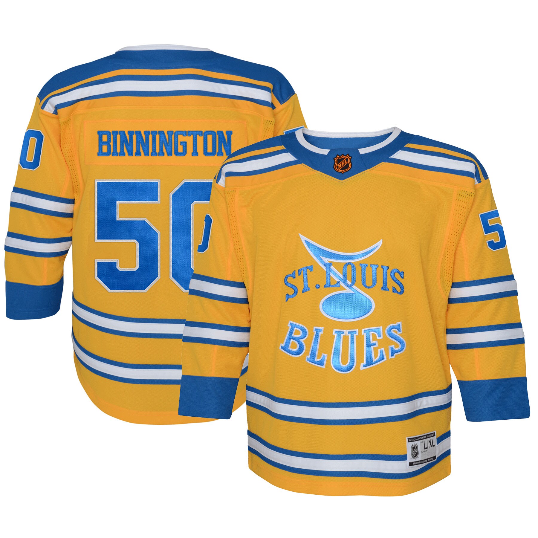 Binnington St.Louis Blues Youth Special Edition 2.0 Premier Player Jersey - Yellow