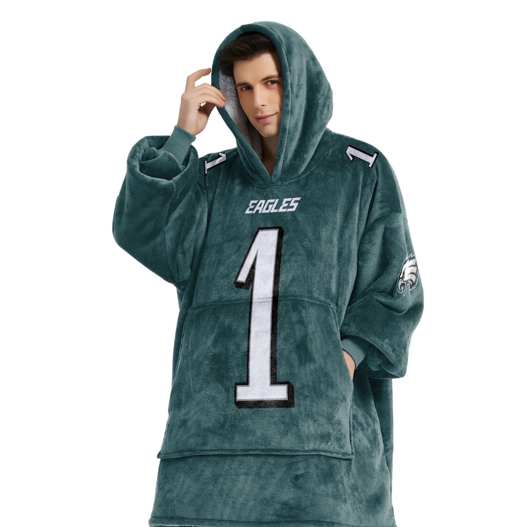 Adult 1 Philadelphia Football Unisex Blanket Hoodie