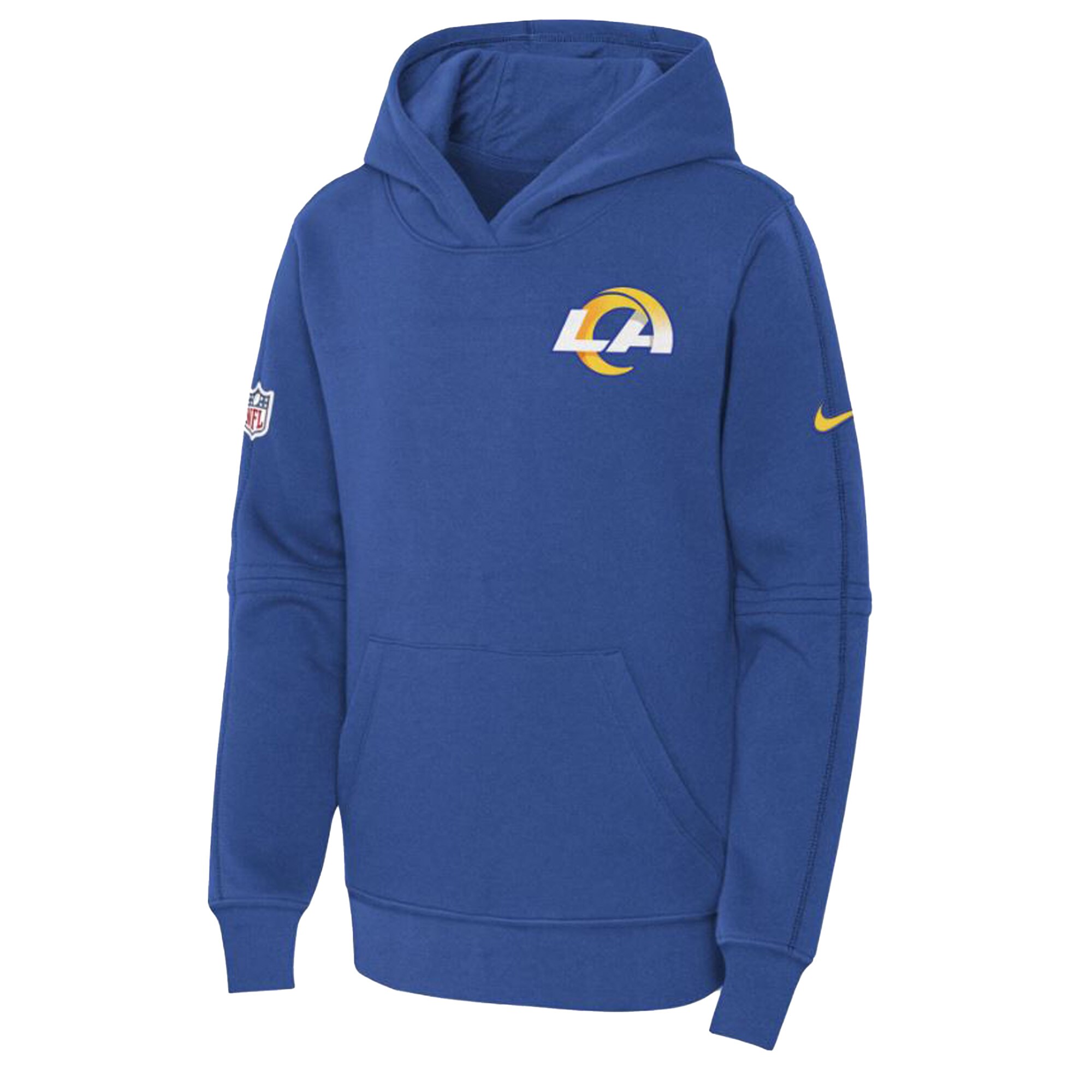 Los Angeles Rams  Youth 2023 Sideline Club Fleece Pullover Hoodie - Royal