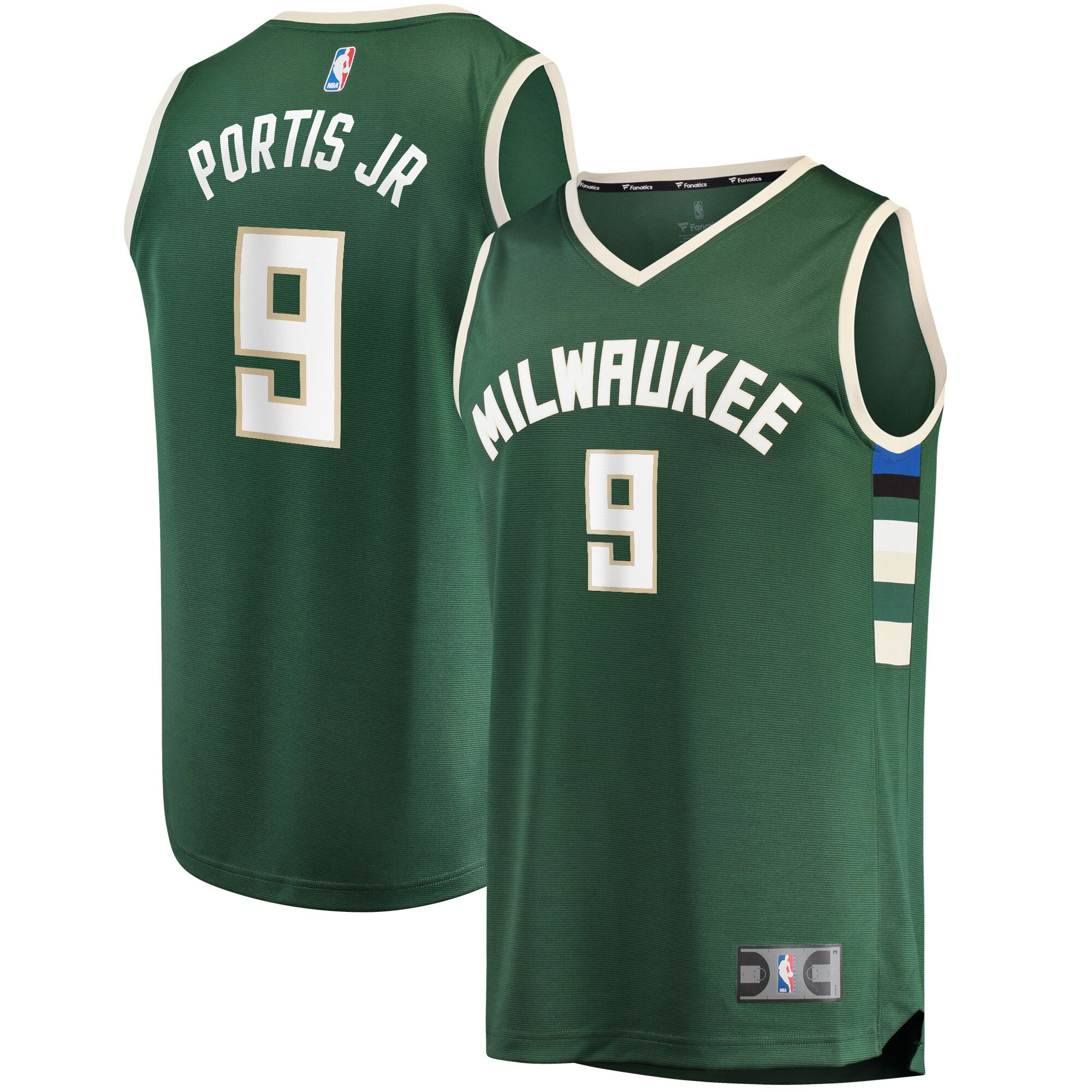 Bobby Portis Milwaukee Bucks  2021/22 Fast Break Replica Jersey - Icon Edition - Green