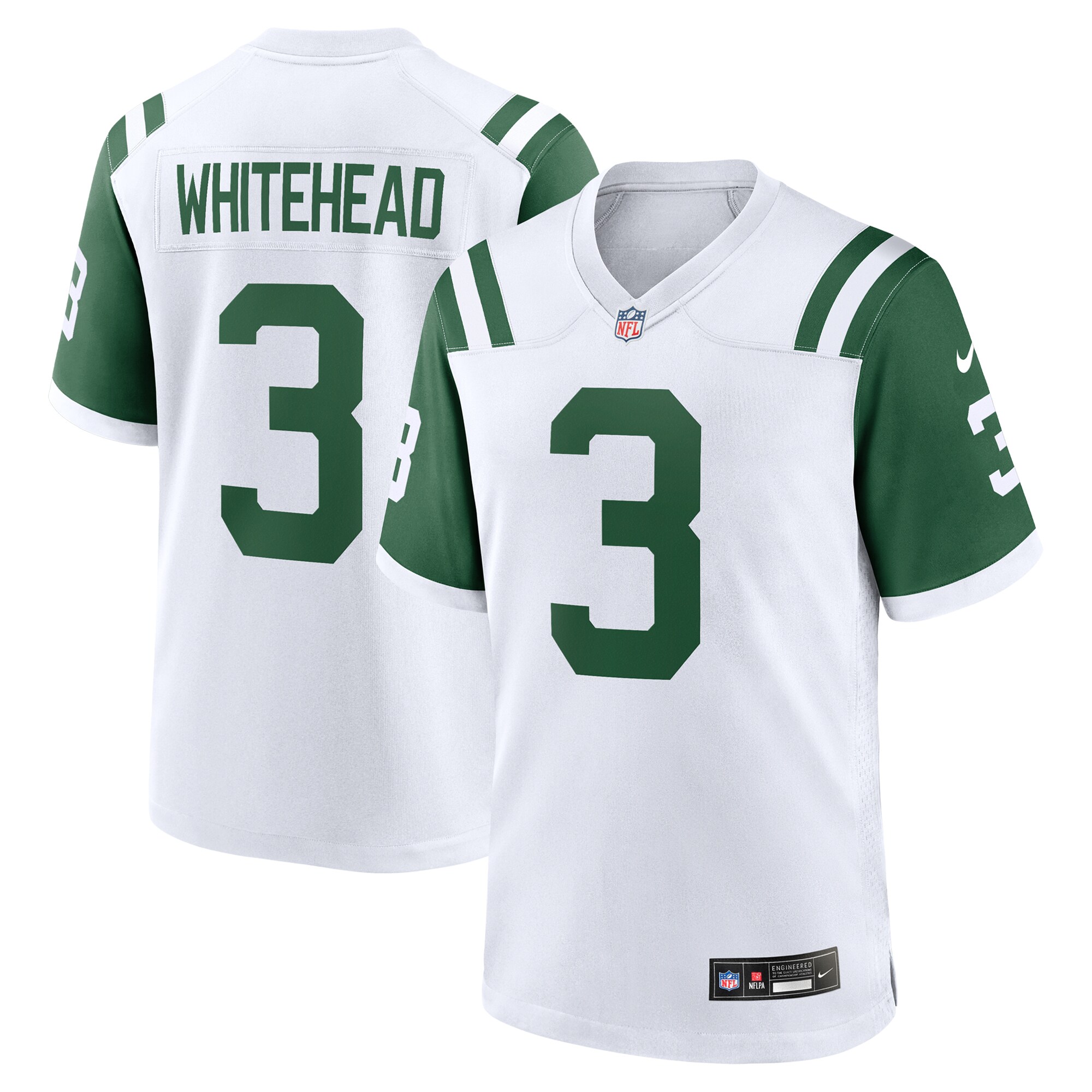 Whitehead New York Jets Classic Alternate Player Game Jersey - White