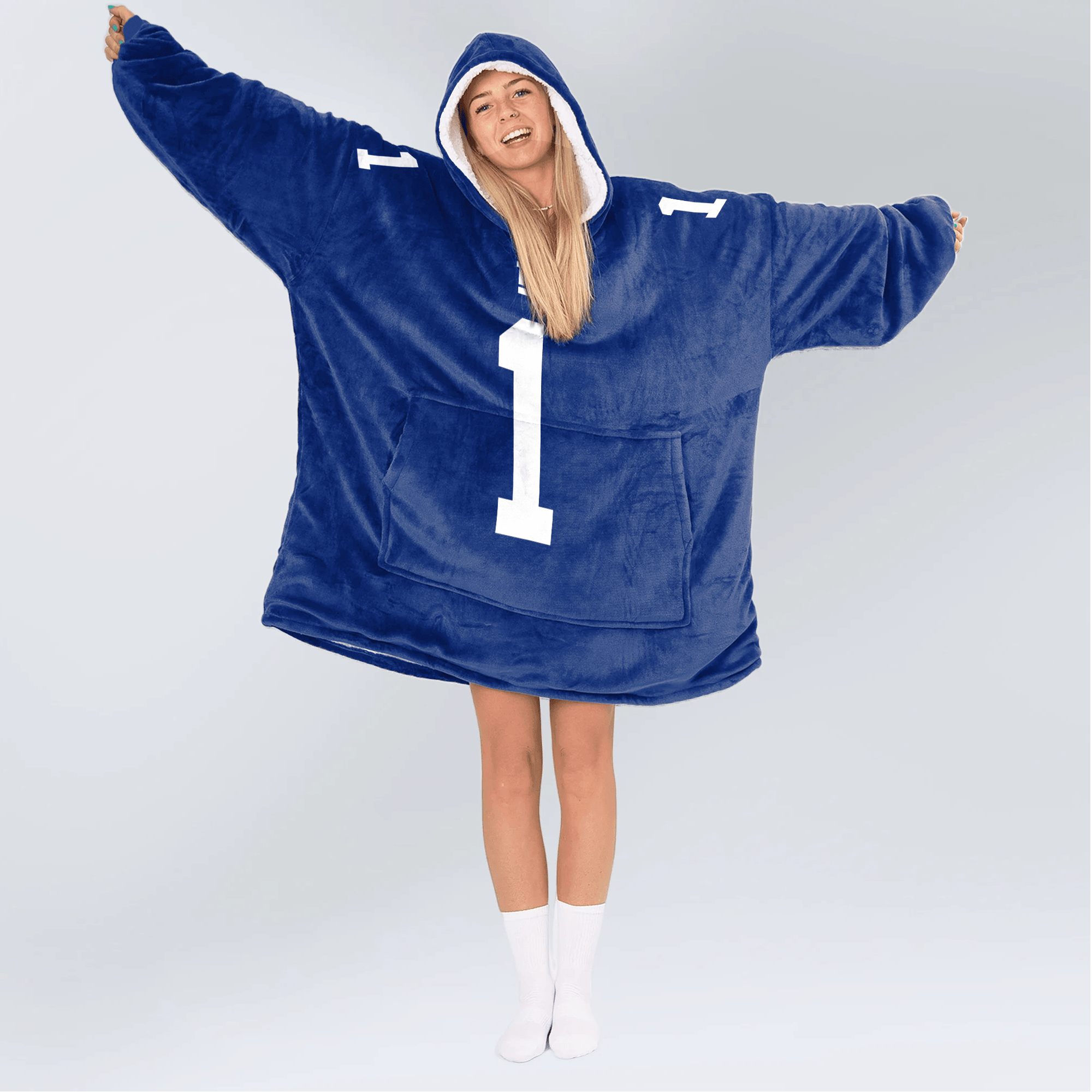 Adult M.N 1 New York G Football Unisex Blanket Hoodie