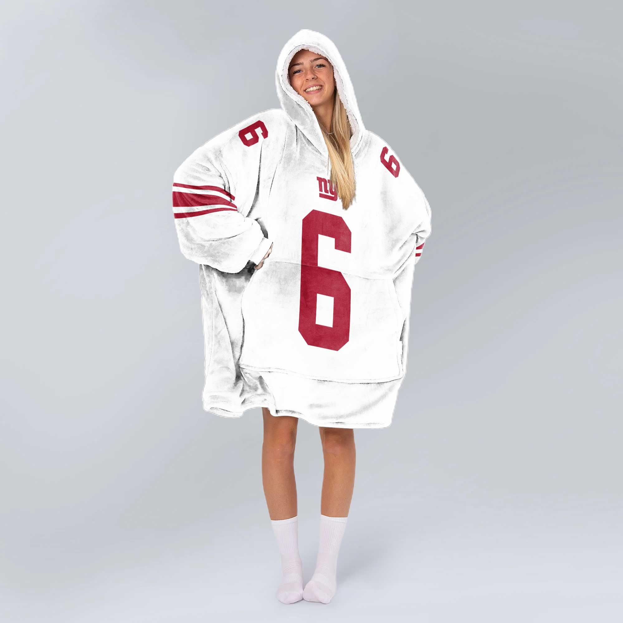 Adult J.D 6 New York G Football Unisex Blanket Hoodie
