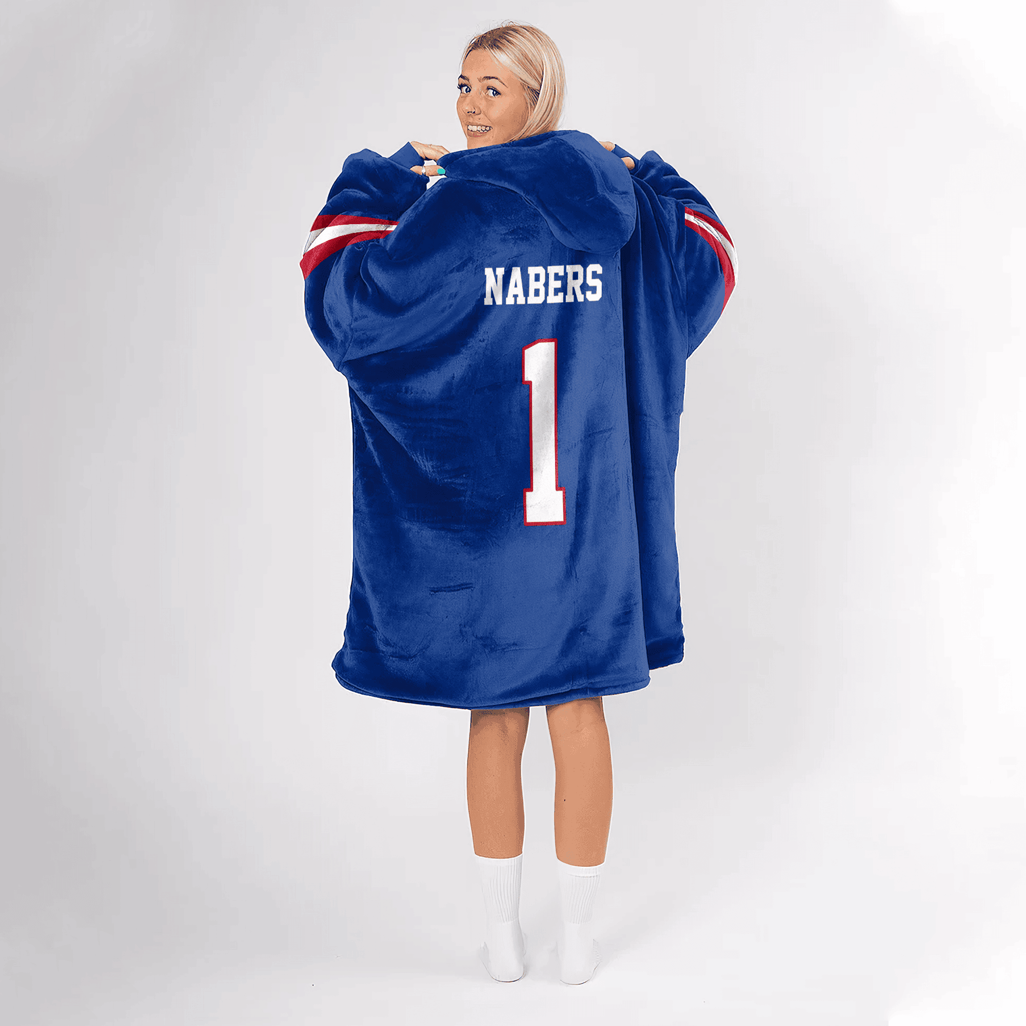 Adult MN 1 New York G Football Unisex Blanket Hoodie