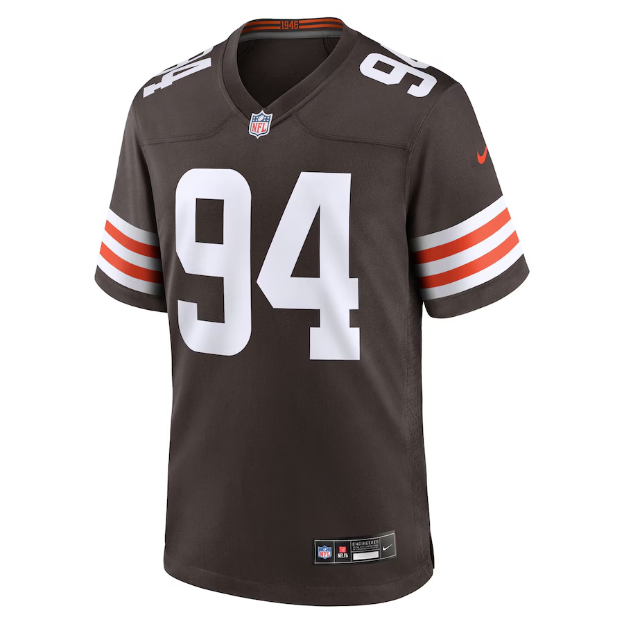 Men's Mason Graham #94 Brown Cleveland Browns 2025 NFL Draft First Round Pick Game Jersey