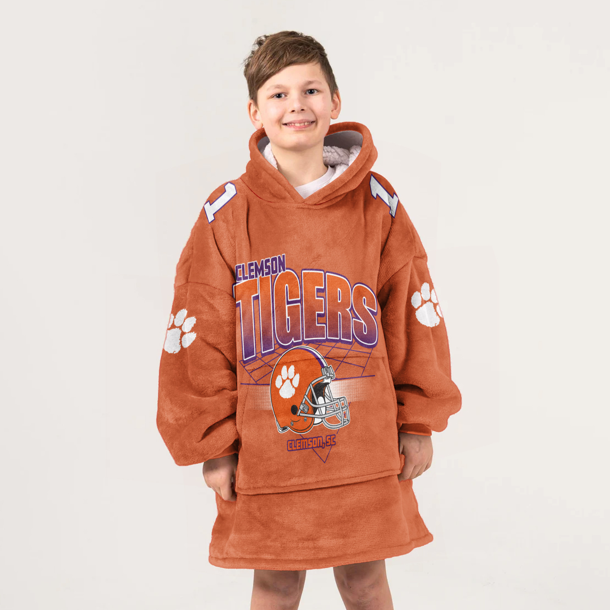 Adult Clemson Football Unisex Blanket Hoodie