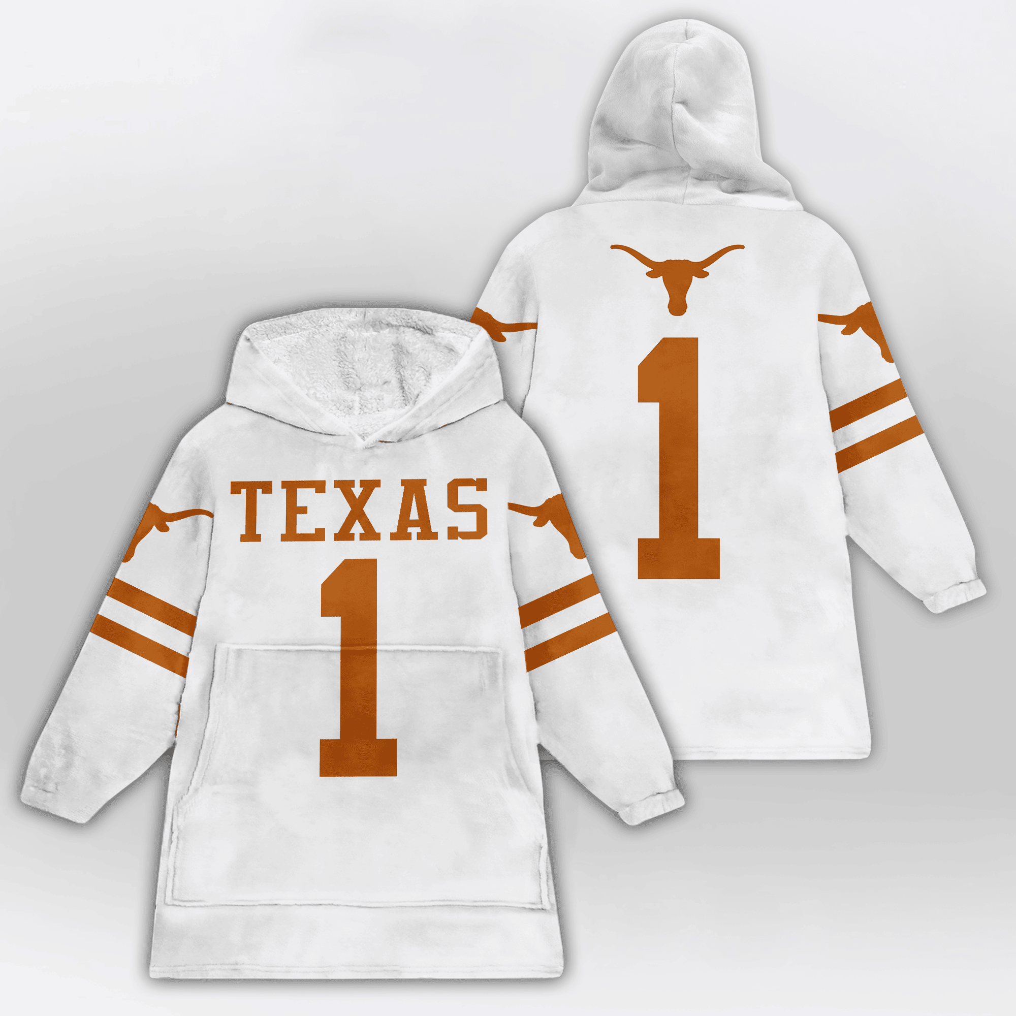 Adult 1 Texas Football Unisex Blanket Hoodie