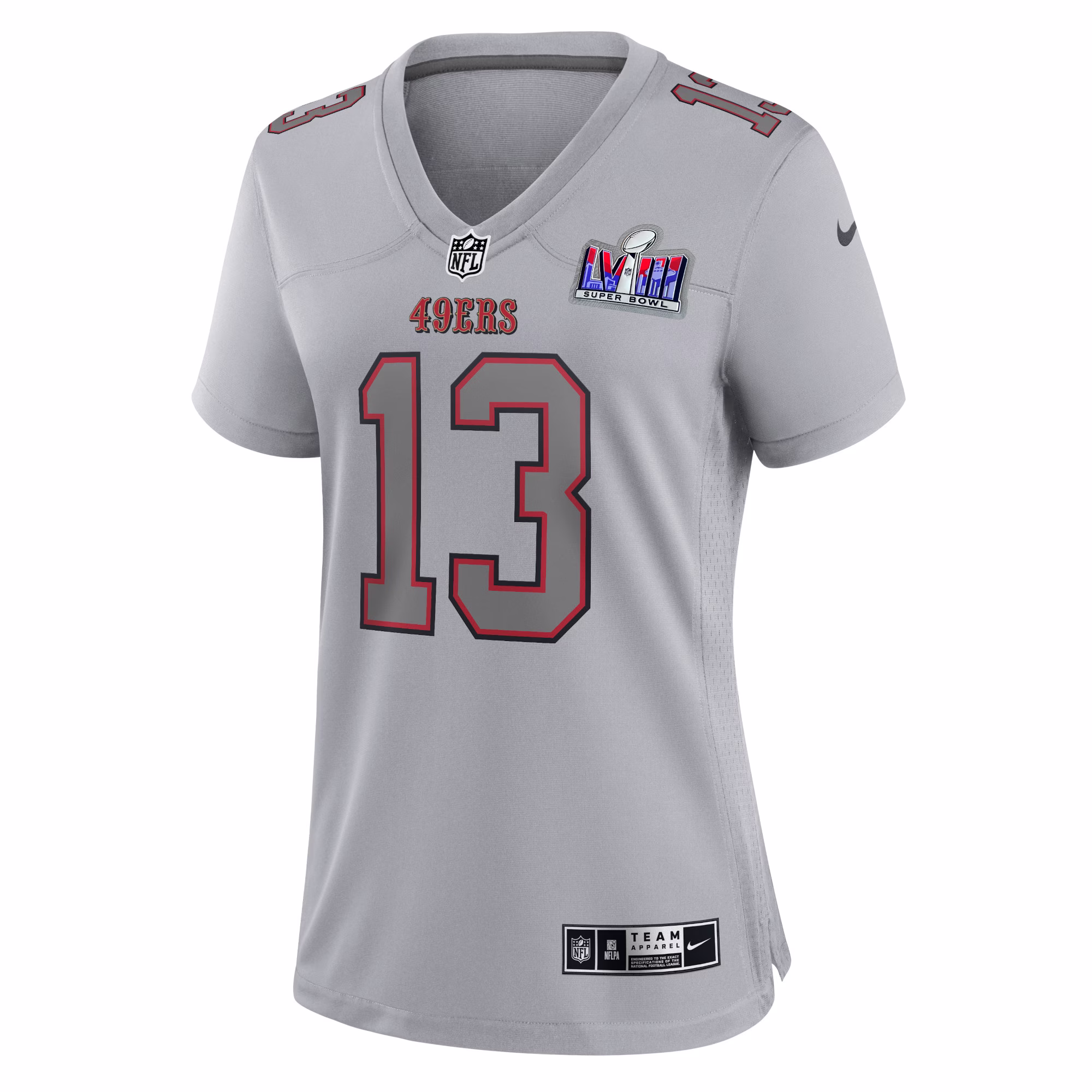 Brock Purdy San Francisco 49ers  Women's 2023 Super Bowl LVIII Atmosphere Fashion Game Jersey - Gray