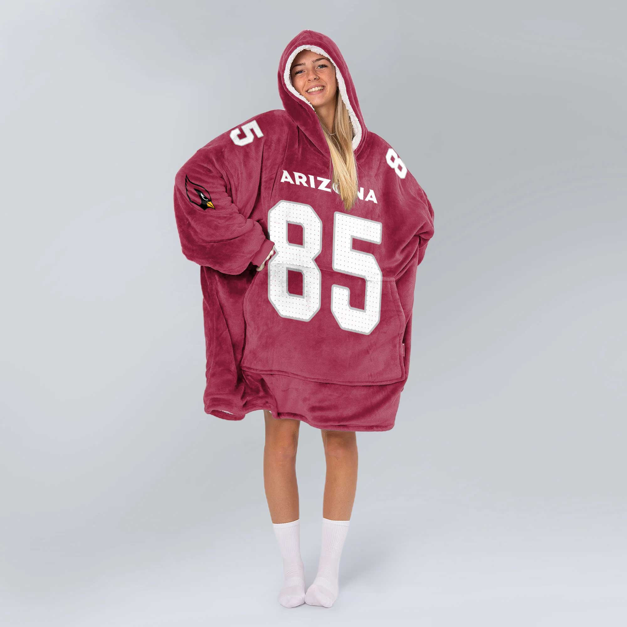 Adult 85 Arizona Football Unisex Blanket Hoodie