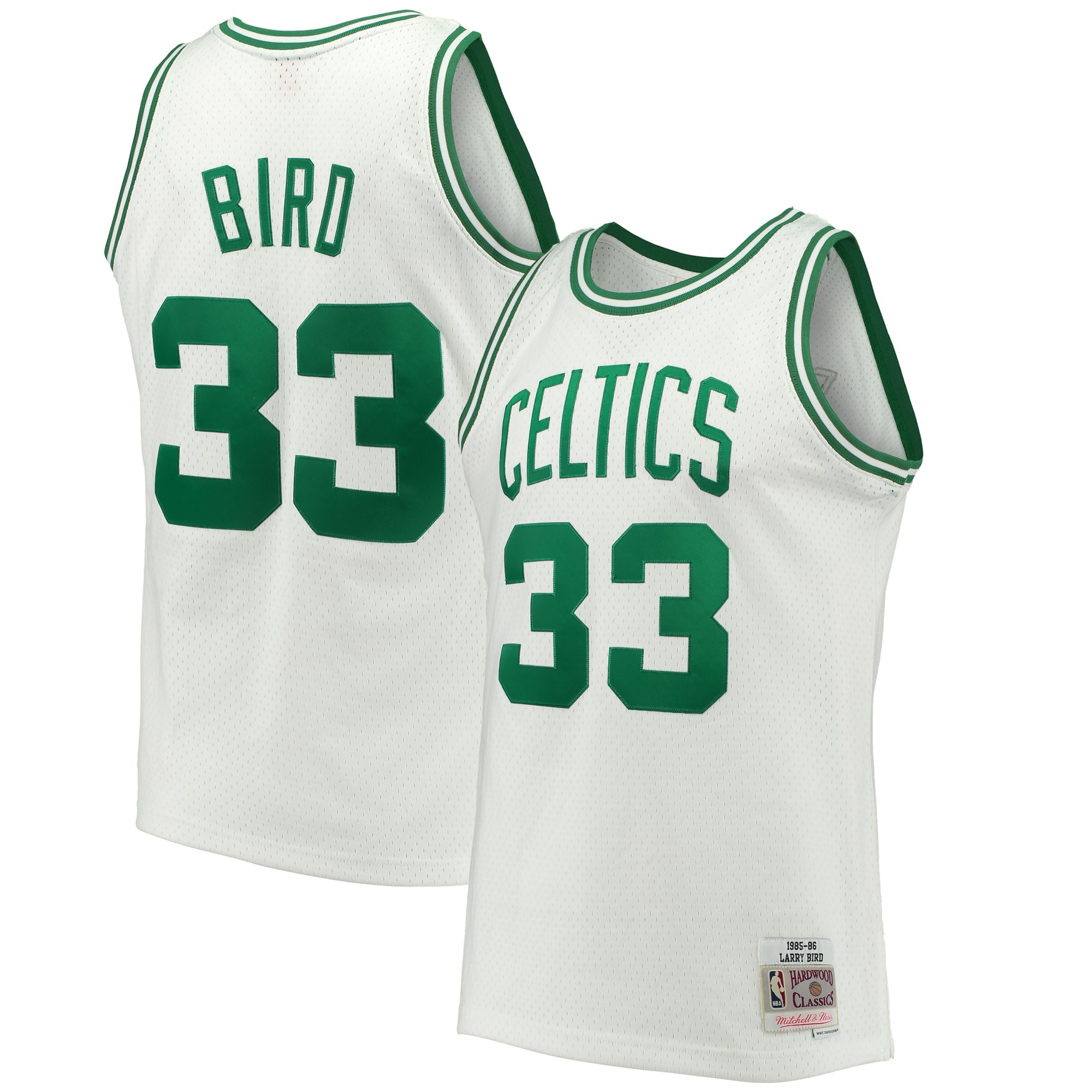 Larry Bird Boston Celtics Mitchell & Ness 1985/86 Hardwood Classics Swingman Jersey - White