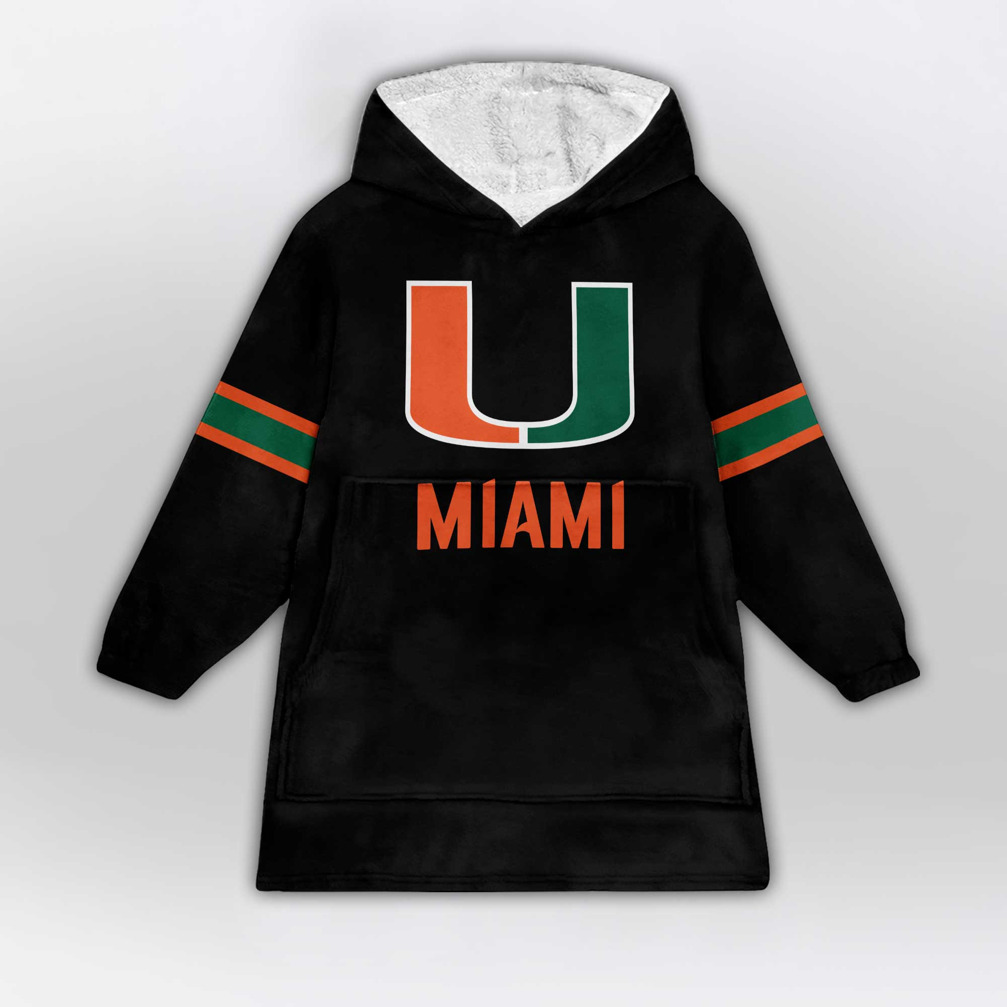 Adult #1 Miami Football Unisex Blanket Hoodie