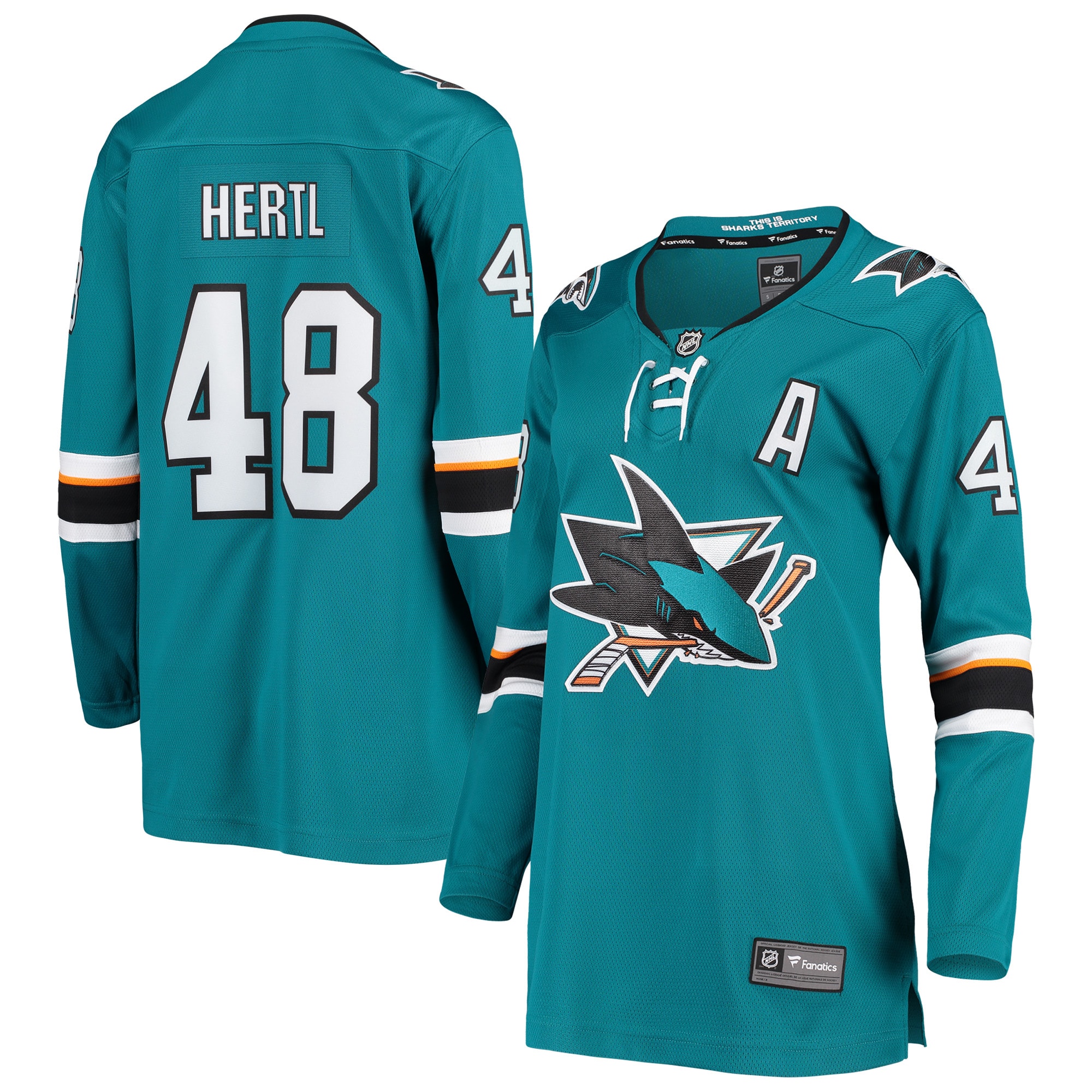 Tomas Hertl San Jose Sharks Women's Breakaway Home Team Player Jersey - Teal