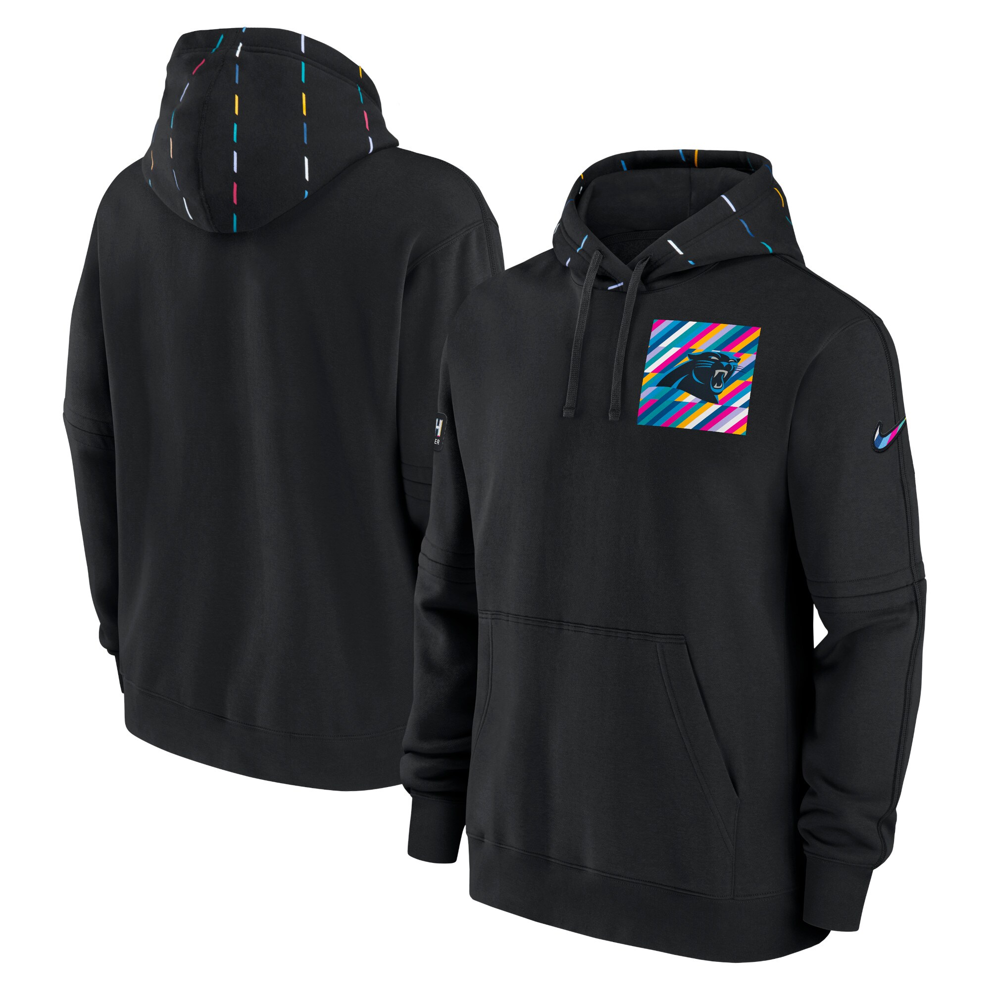 Carolina Panthers  2023  Crucial Catch Club Pullover Hoodie - Black