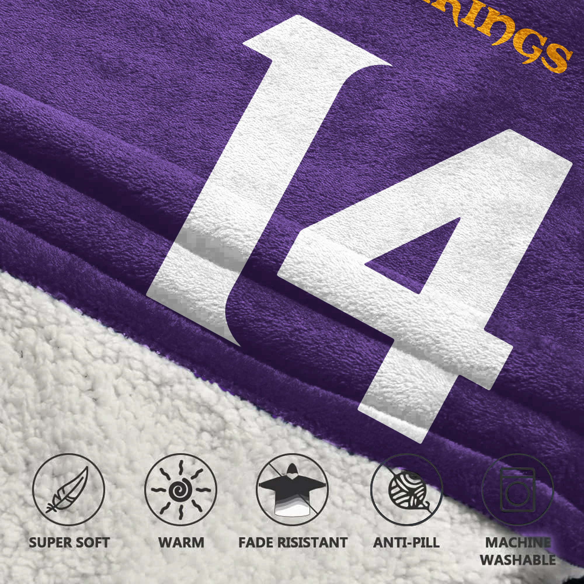Adult SD 14 Minnesota Football Unisex Blanket Hoodie