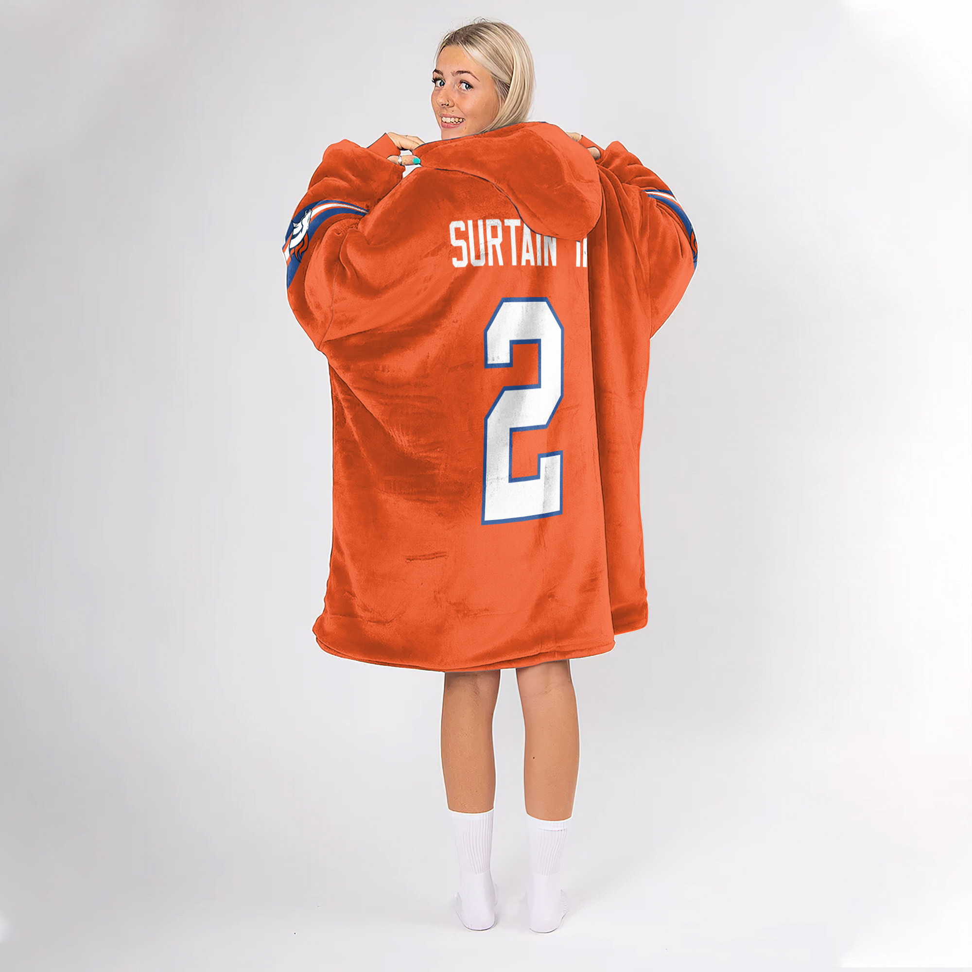 Adult S. II 2 Denver Football Unisex Blanket Hoodie