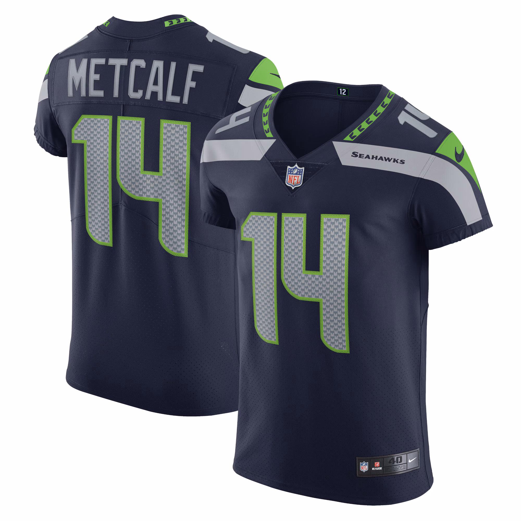 DK Metcalf Seattle Seahawks Vapor Elite Player Jersey - College Navy