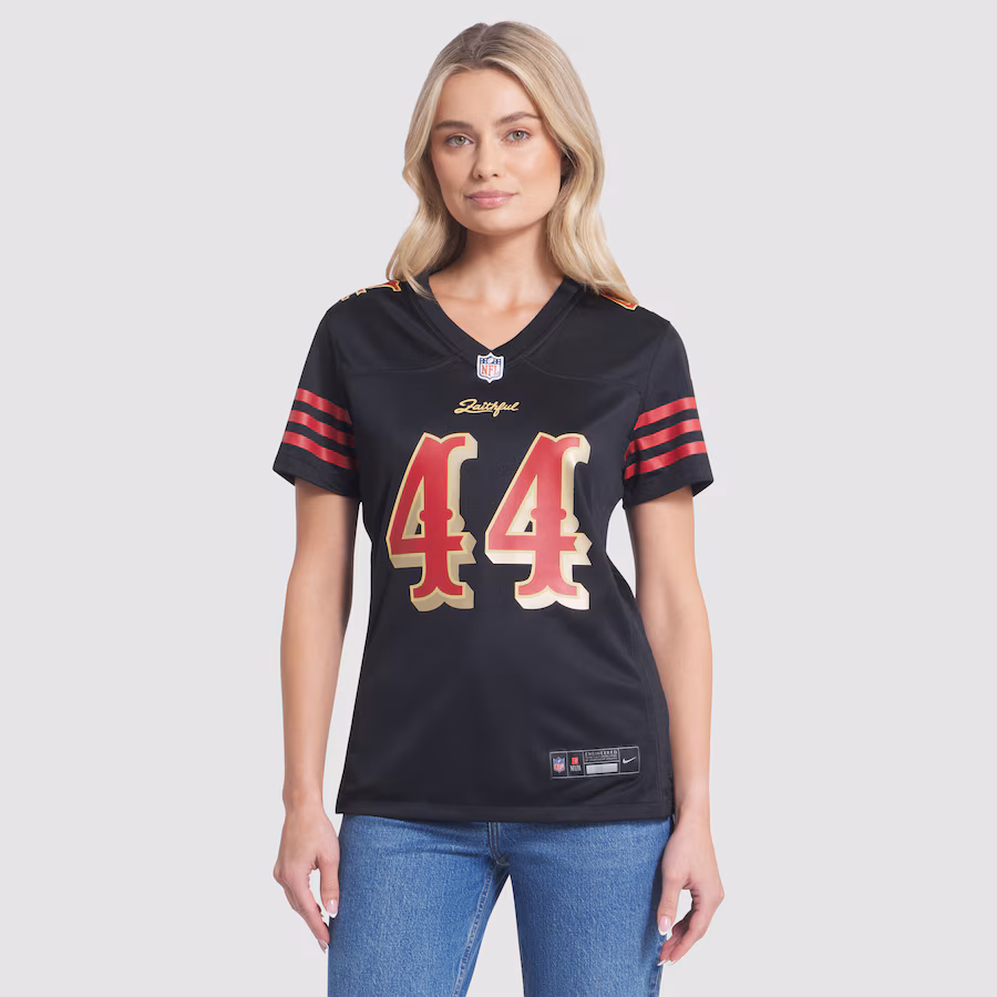 Kyle Juszczyk #44 San Francisco 49ers Women's 2025 Rivalries Collection Game Jersey - Black