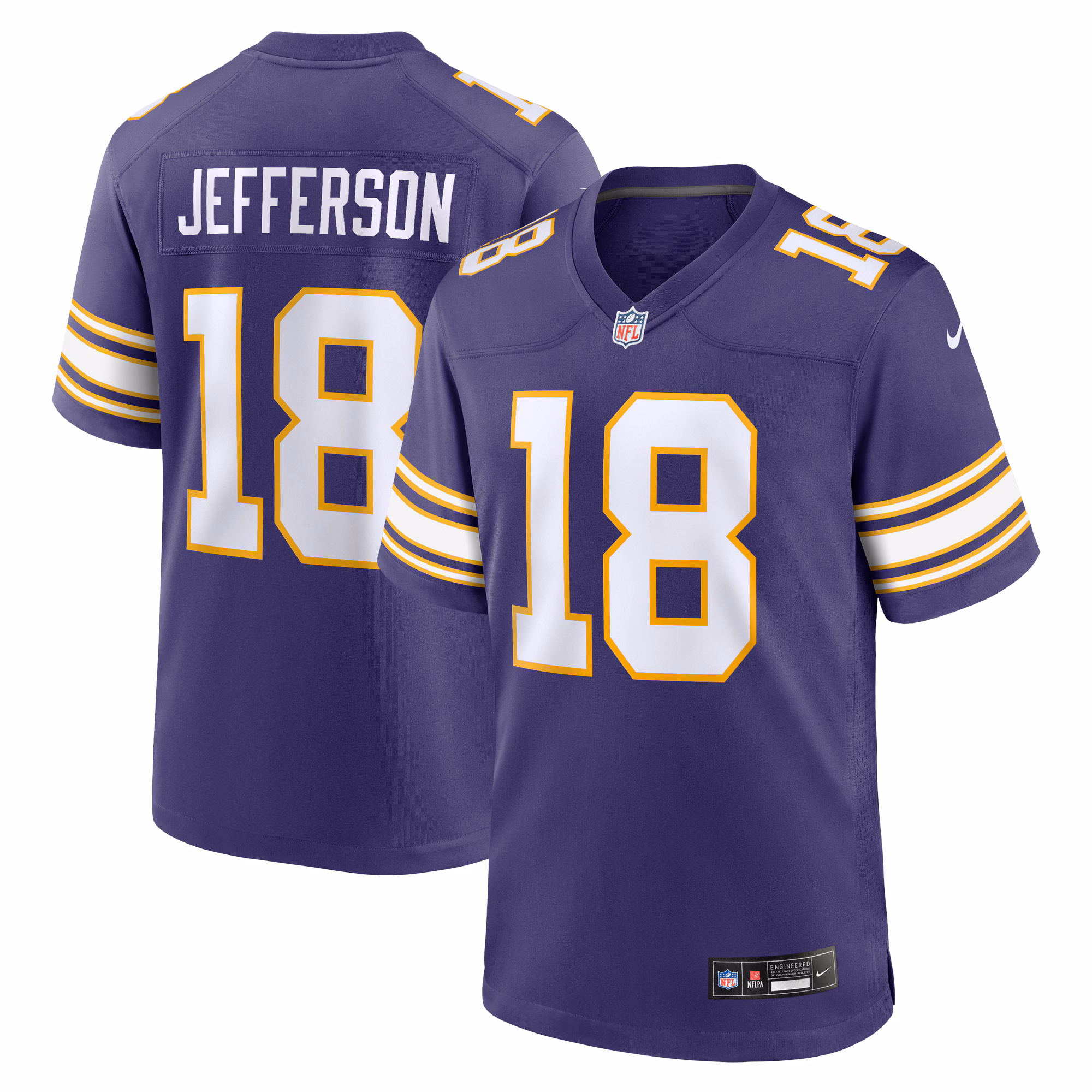 Justin Jefferson Minnesota Vikings Classic Player Game Jersey - Purple