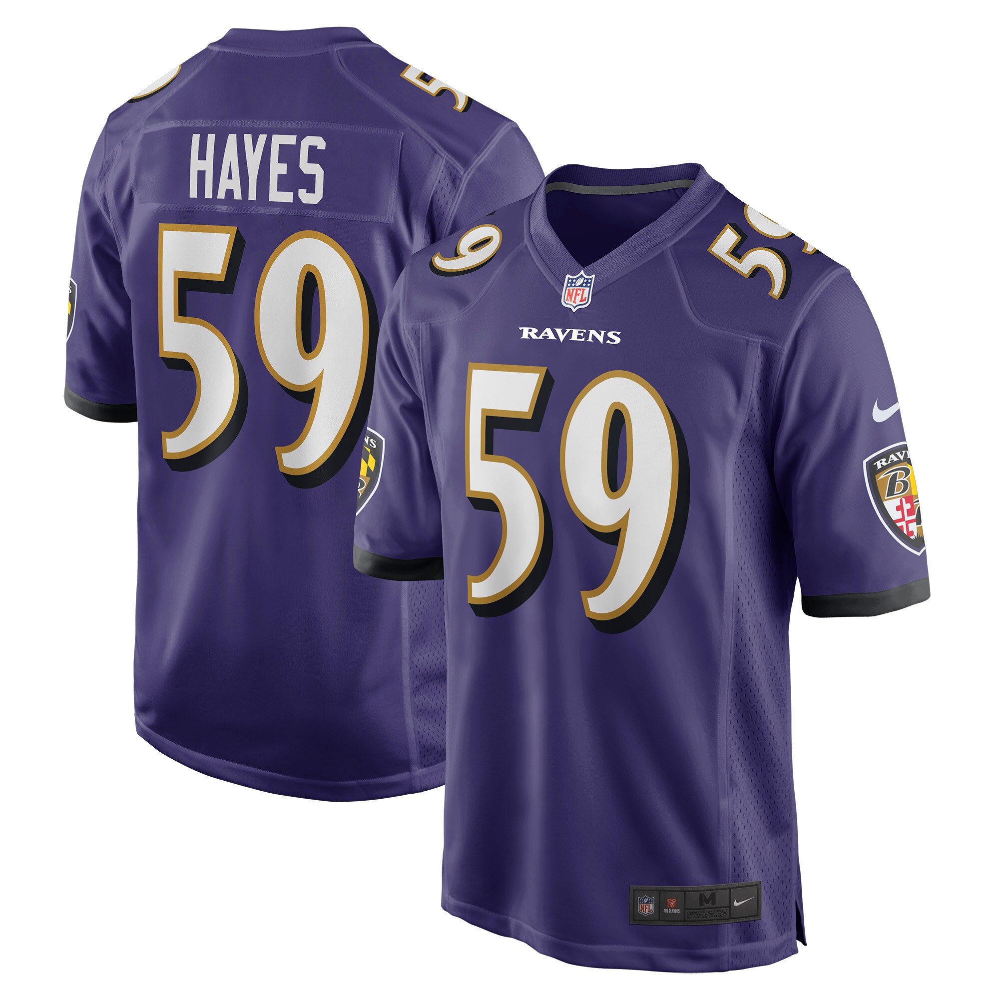 Daelin Hayes Baltimore Ravens  Game Jersey - Purple