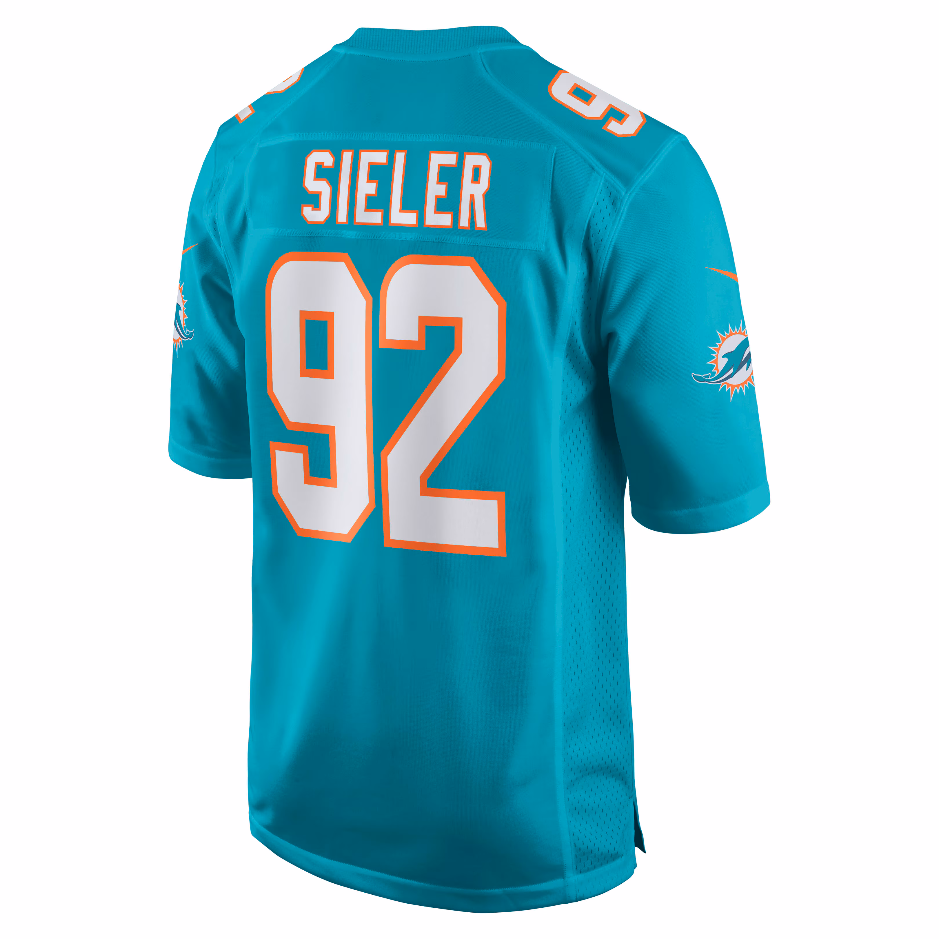 Zach Sieler Miami Dolphins Game Jersey - Aqua