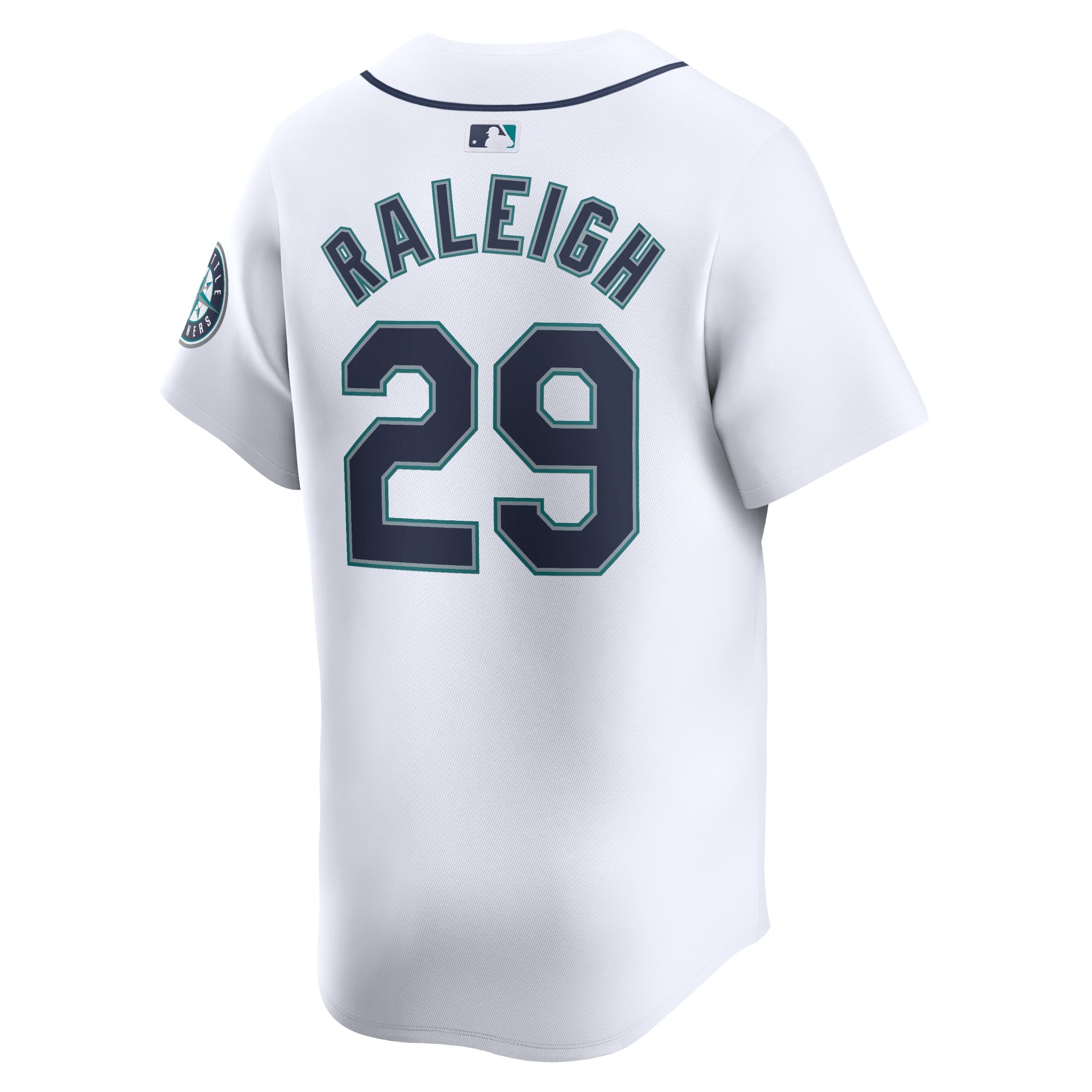 Men's Seattle Mariners Cal Raleigh  White Home Limited Player Jersey