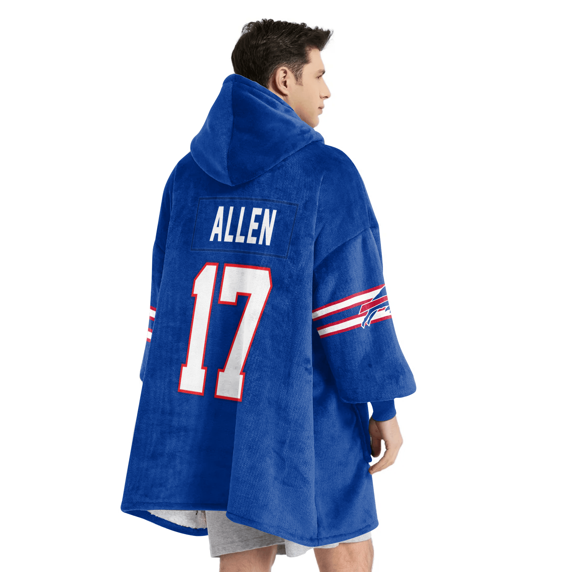 Adult J.A 17 Buffalo Football Unisex Blanket Hoodie