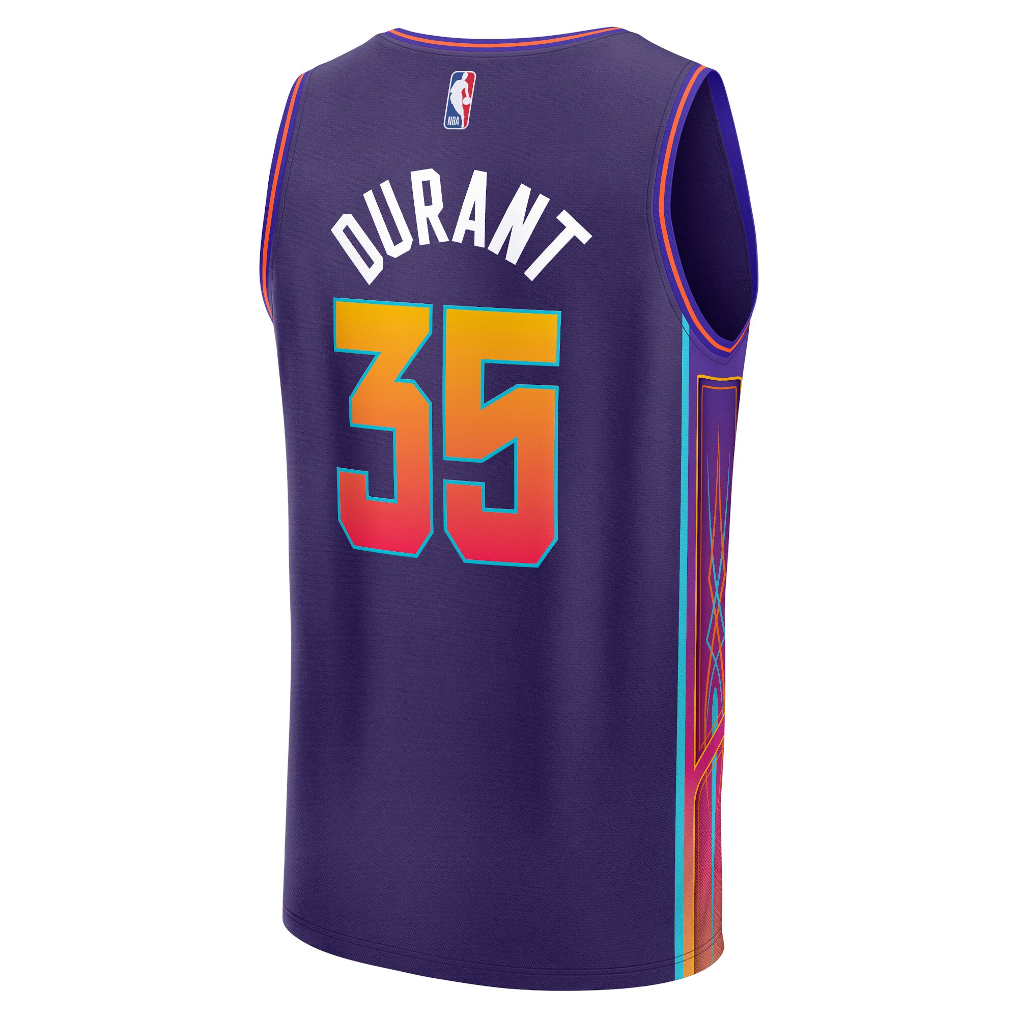 Youth Phoenix Suns Kevin Durant  Purple 2023/24 Fast Break Jersey - City Edition