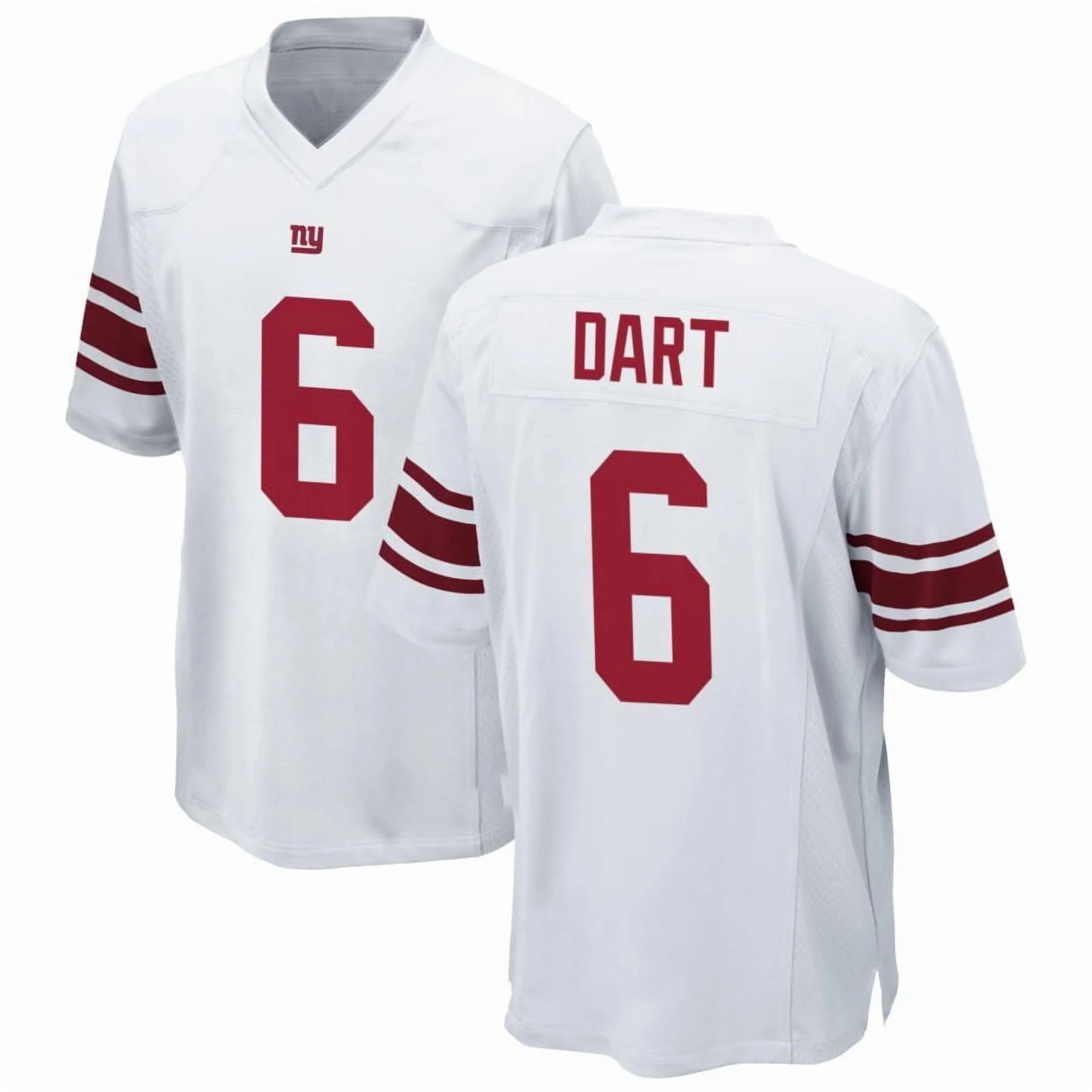Men's New York Giants #6 Jaxson Dart White Game Jersey