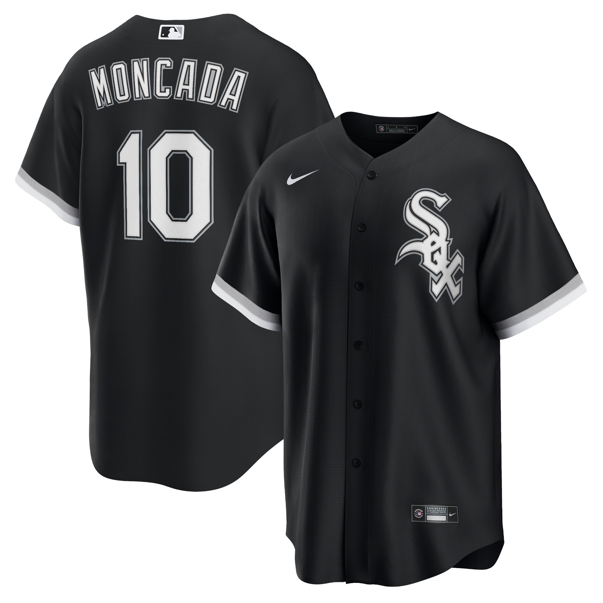 Men's Chicago White Sox Yoan Moncada  Black Alternate Replica Player Name Jersey